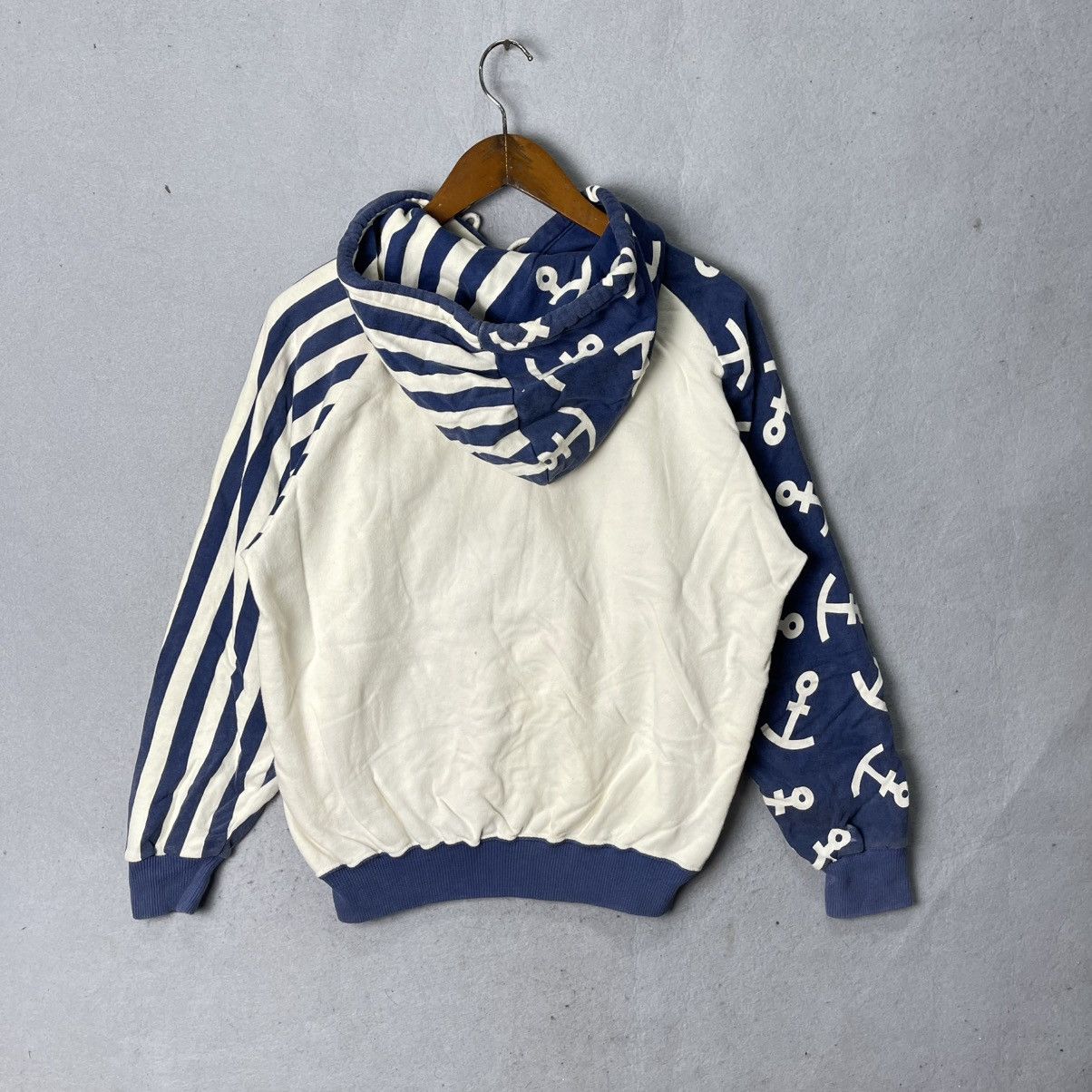Vintage Vintage Popeye Nautical Patchwork Hoodie Size US M / EU 48-50 / 2 - 7 Thumbnail