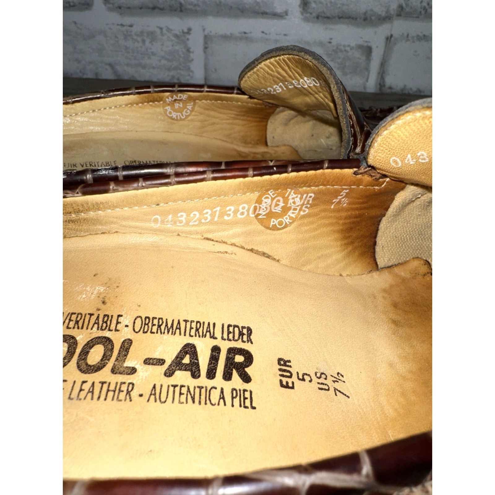 Mephisto Mephisto Slip-On Mules Croc Leather Embossed Mohogany Brown Womens 7.5 Portugal Flat Shoes Size US 8 / IT 38 - 5 Thumbnail
