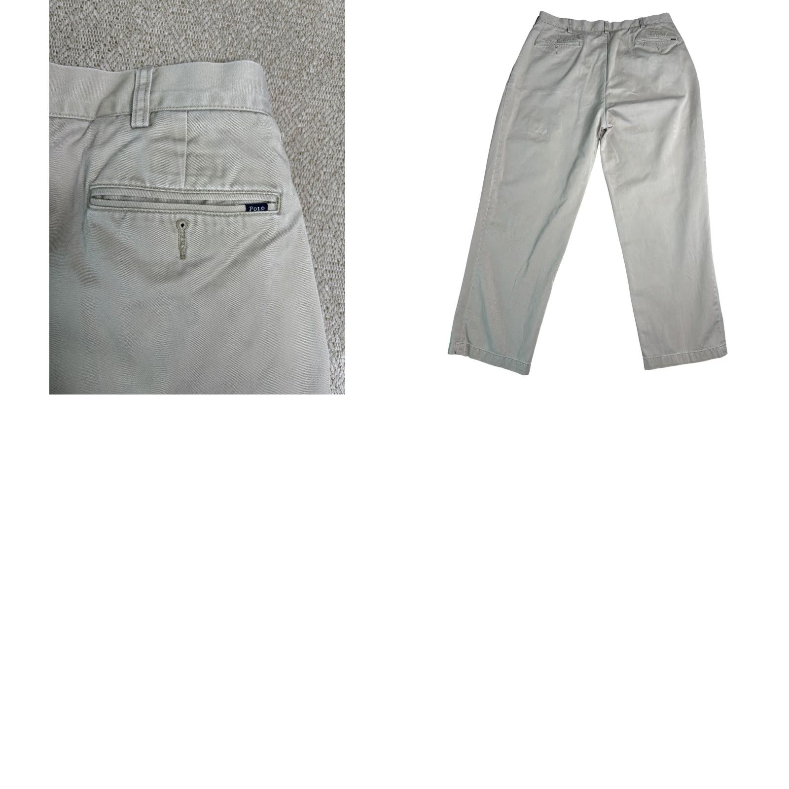 Polo Ralph Lauren Polo Ralph Lauren Khaki Pants Classic Fit Pleated Men 36x29 Dress Pants Beige Canvas Cotton Front Pleated Logo Button Size US M / EU 48-50 / 2 - 8 Thumbnail