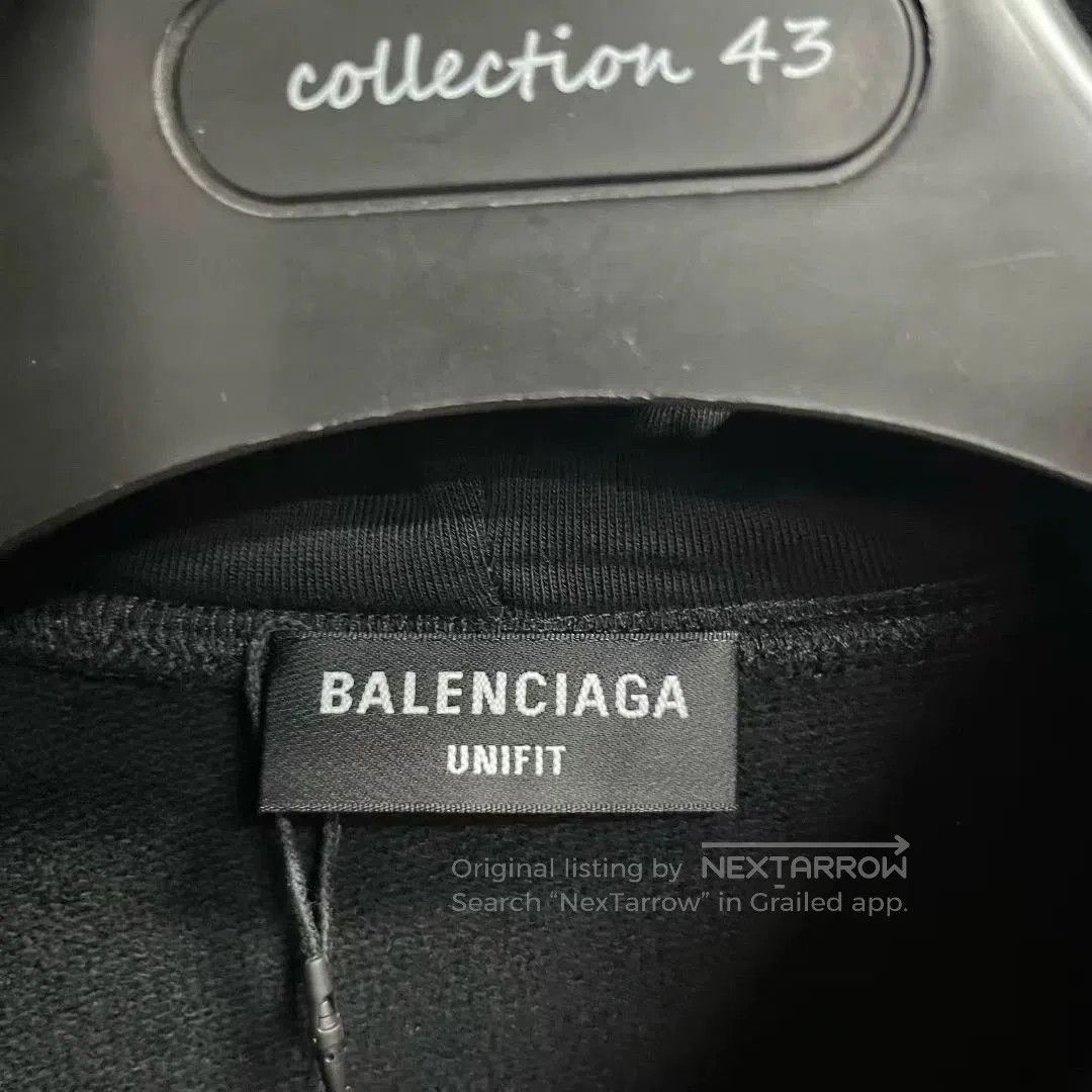 Balenciaga black logo print long sleeve hoodie. Size US XXS / EU 40 - 3 Thumbnail