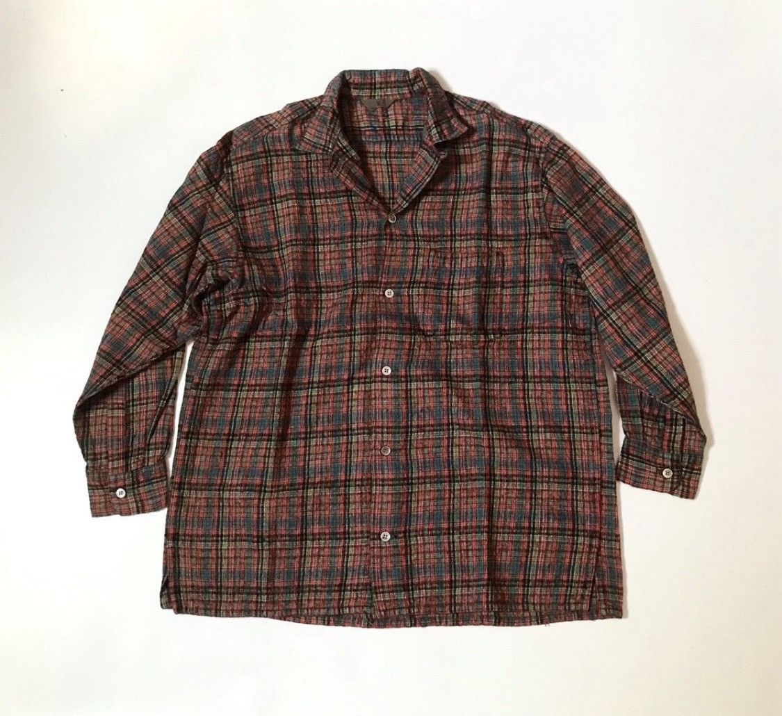Yohji Yamamoto Vintage Yohji Yamamoto y’s flannel camp shirt Size US S / EU 44-46 / 1 - 1 Thumbnail
