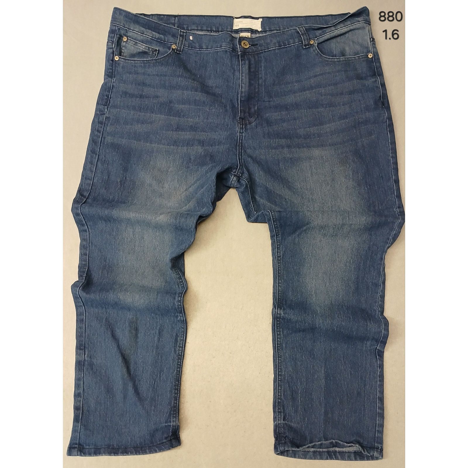 Colours Colours (46x30) Men's Stretch Straight Blue Denim Jeans Size US 30 / EU 46 - 1 Thumbnail