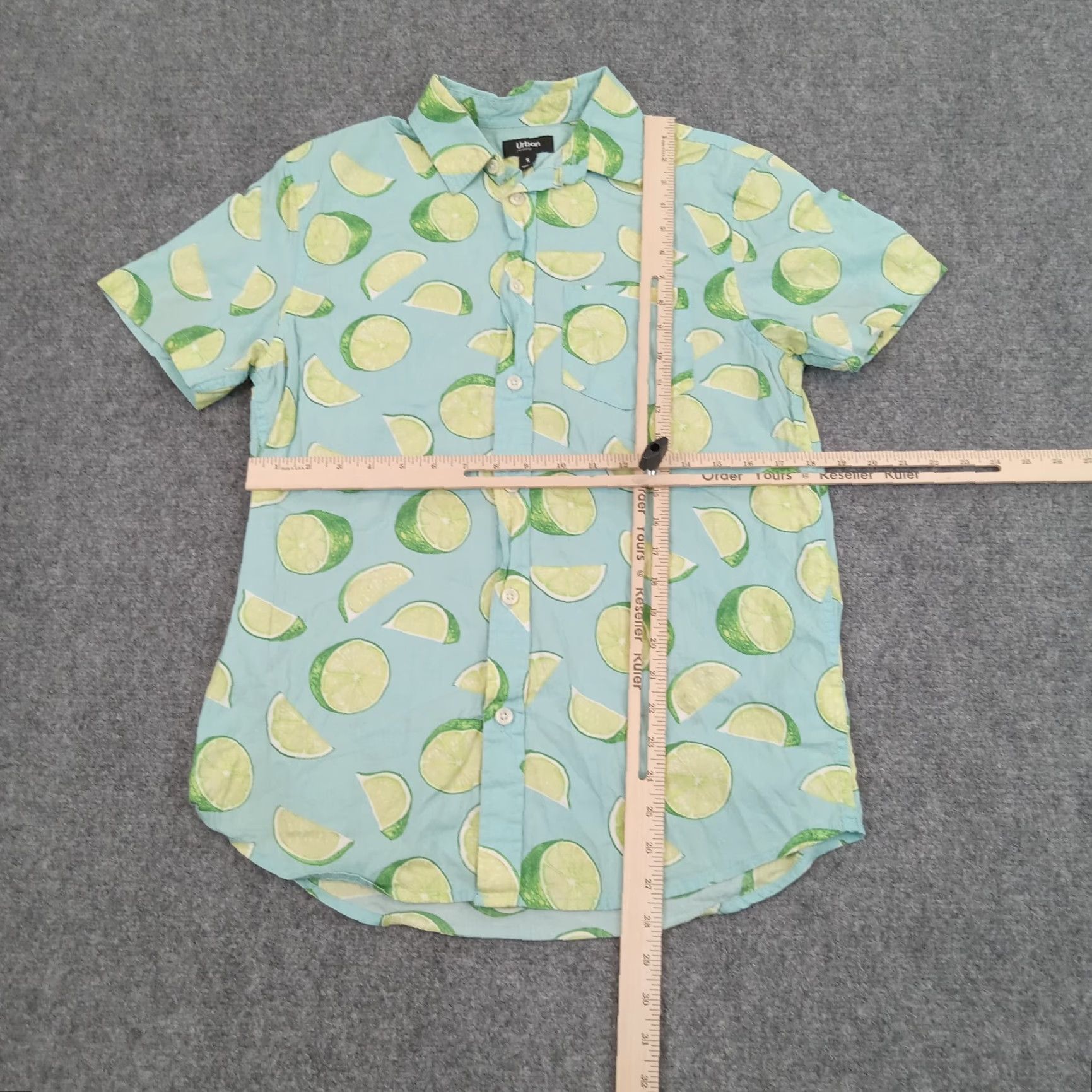 Vintage Urban Pipeline Mens Blue Geometric Button Up Short Sleeve Shirt Small Size US S / EU 44-46 / 1 - 2 Thumbnail