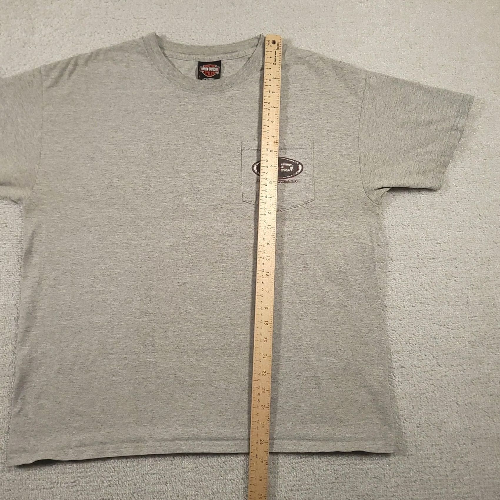 Harley Davidson Harley-Davidson Shirt Mens L Gray Pocket Tee TNT Quincy Illinois Dealer Graphic Print Crew Neck Short Sleeve Size US L / EU 52-54 / 3 - 7 Thumbnail