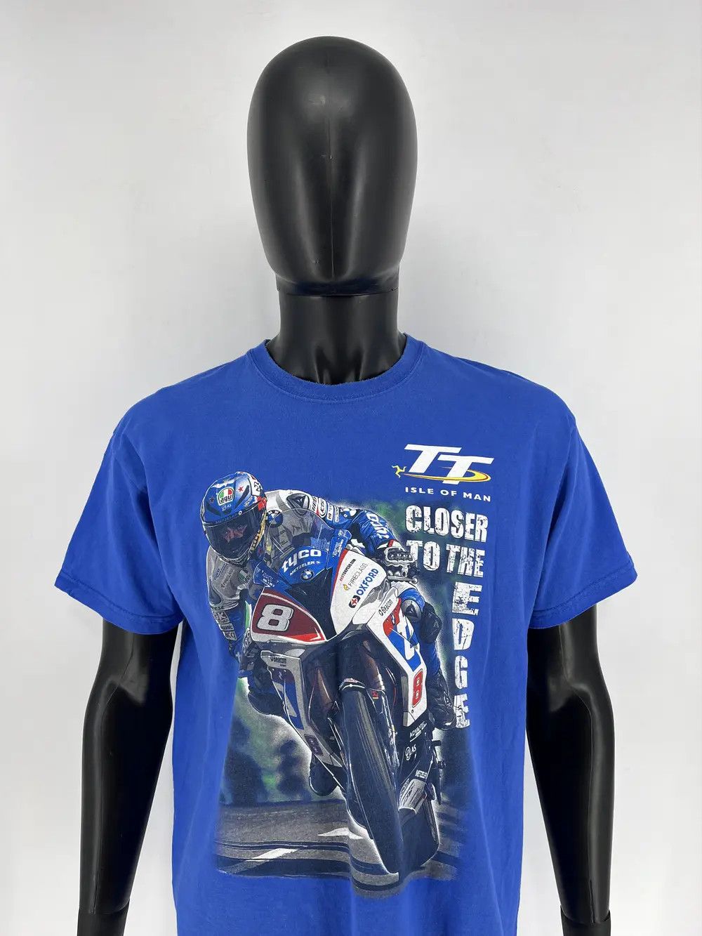 Vintage Vintage Y2K Isle of Man TT Moto Racing Tee Racer Honda Moto Size US XL / EU 56 / 4 - 9 Thumbnail