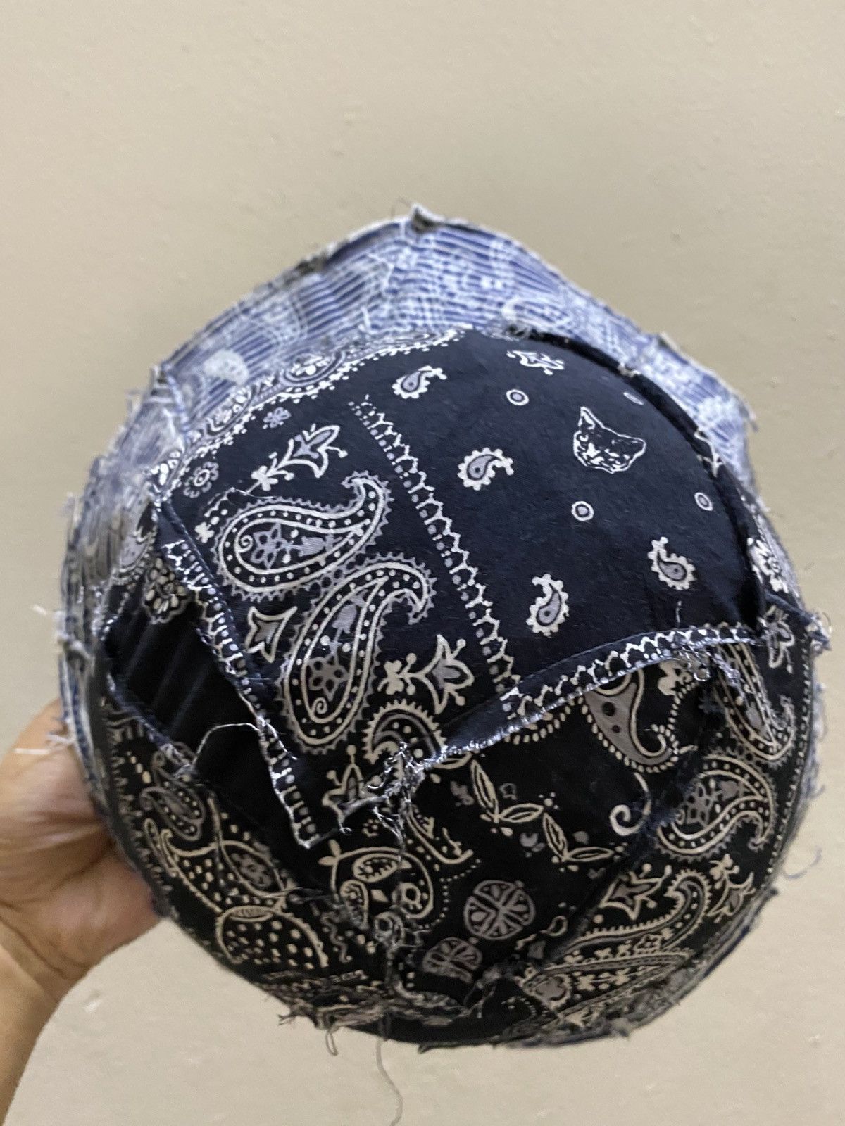 Handmade Beautifull Custom Made Patchwork Paisley Boro Bucket Hats Size ONE SIZE - 3 Thumbnail