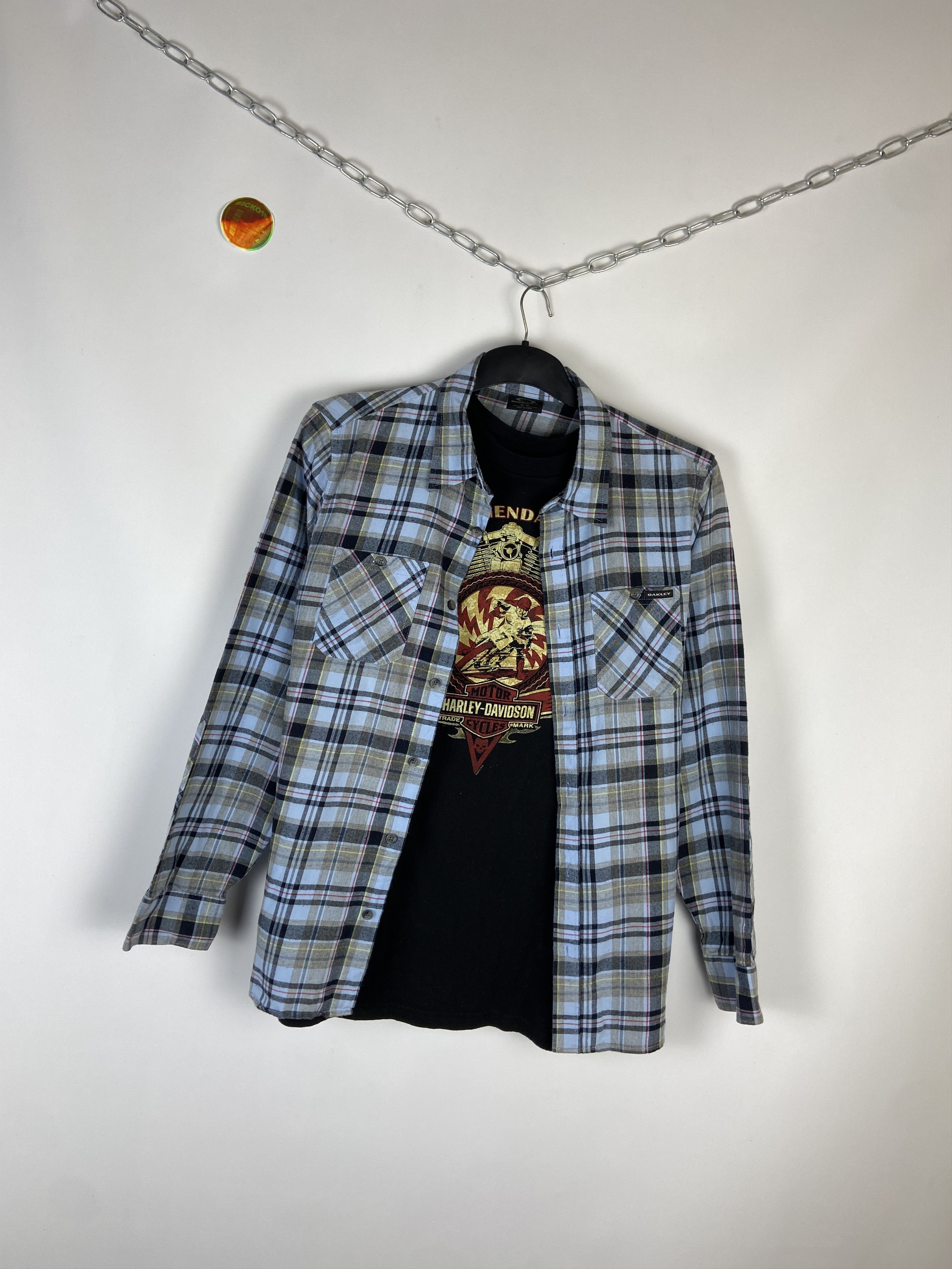 Oakley × Vintage Oakley Flannel Shirt Button Up Size US S / EU 44-46 / 1 - 2 Thumbnail