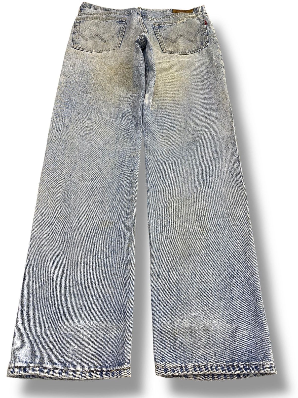 Wrangler Wrangler Acid Blue Wash Distressed Style Loose Jeans Size US 34 / EU 50 - 3 Thumbnail
