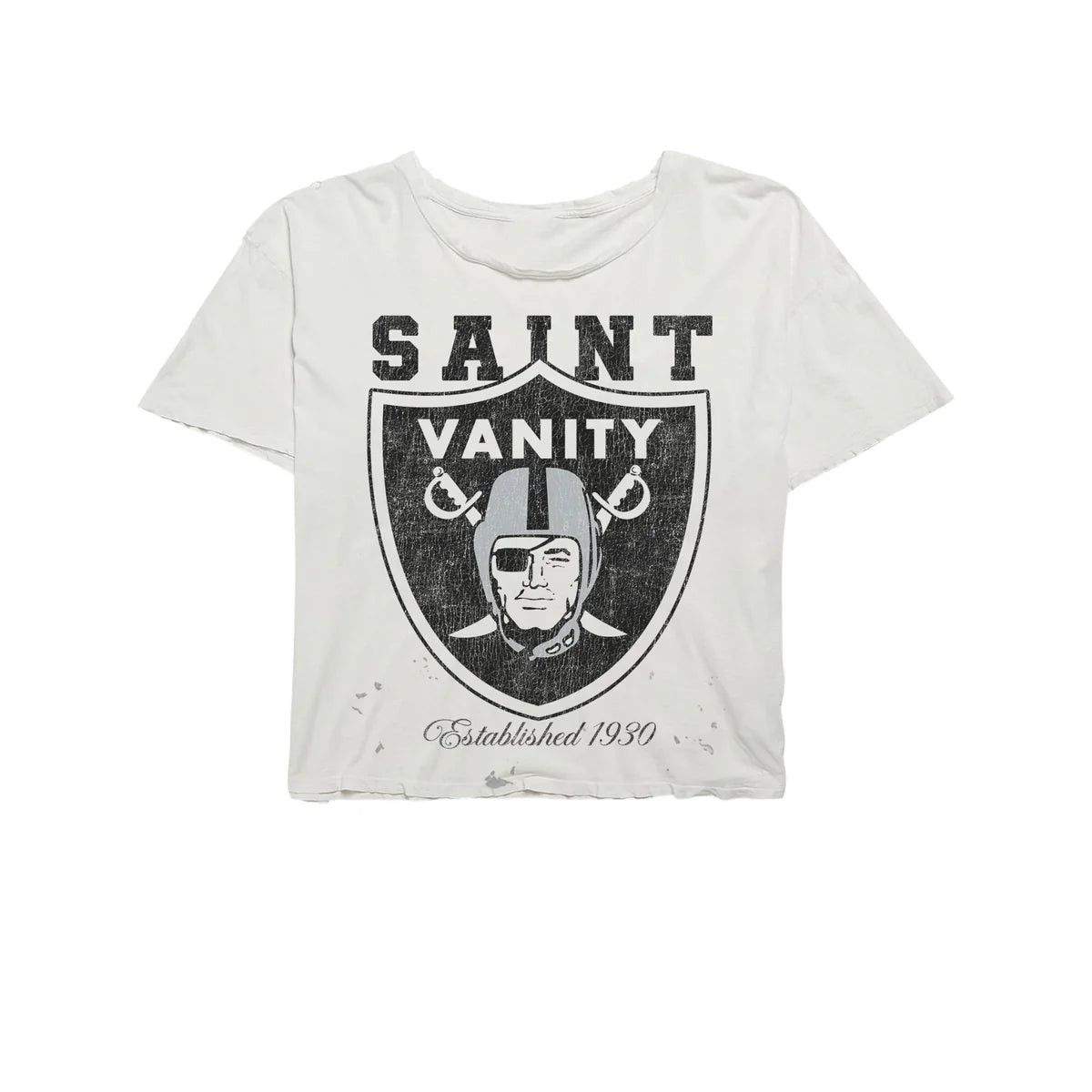 Saint Vanity Oakland Distressed Tee White Size US XXL / EU 58 / 5 - 1 Preview