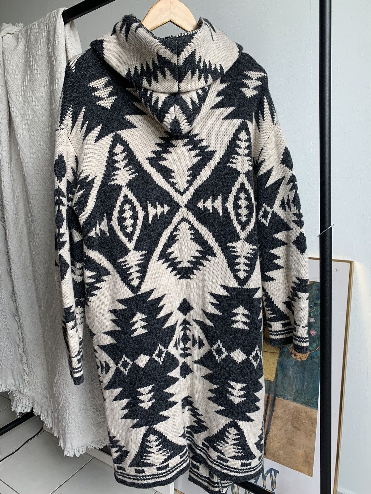 GOA Natural Vintage GOA Navajo Acrylic Coat Cardigan Size US L / EU 52-54 / 3 - 2 Thumbnail