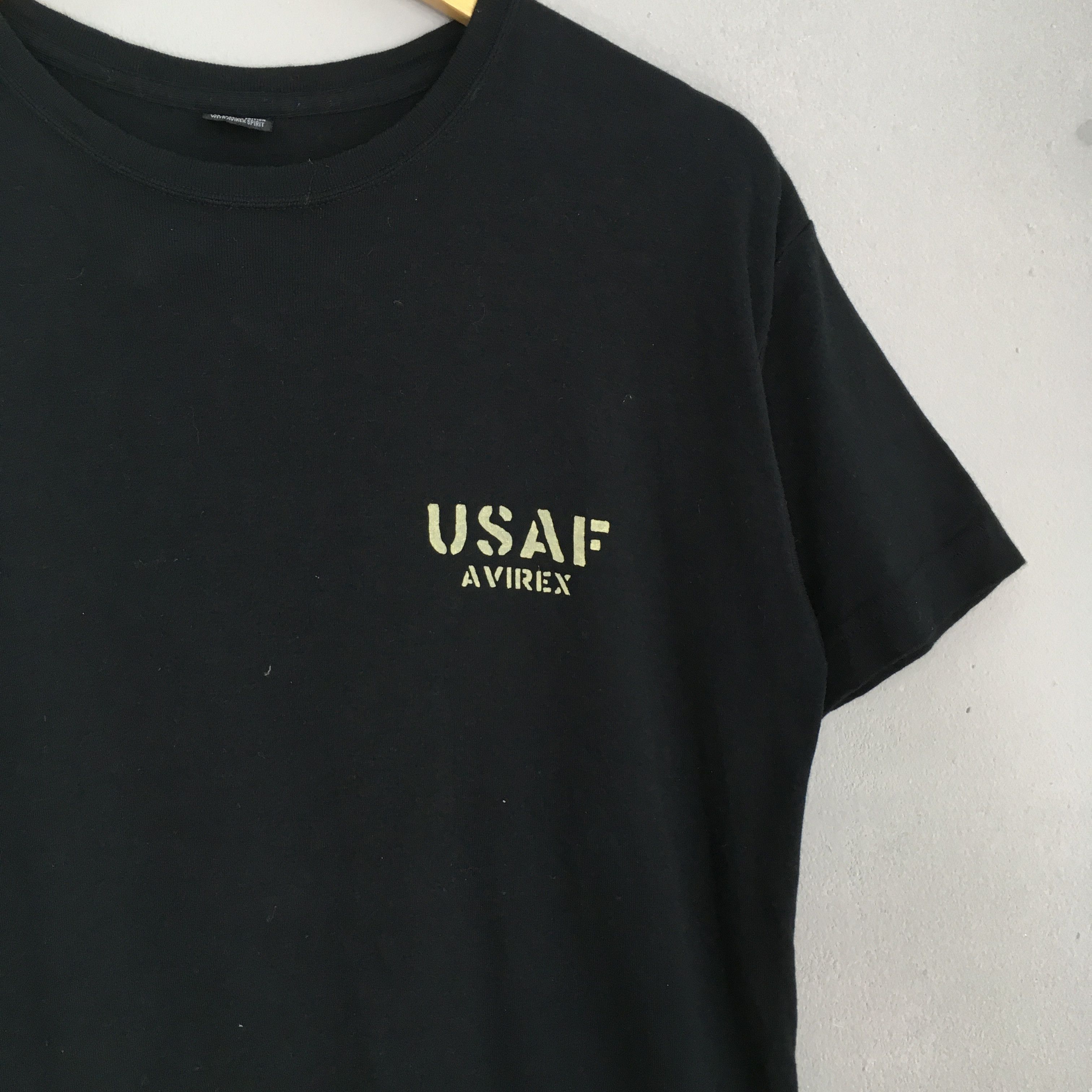 Avirex × Vintage Vintage Avirex Usa Air Force USAF Black T shirt Medium Size US M / EU 48-50 / 2 - 4 Thumbnail