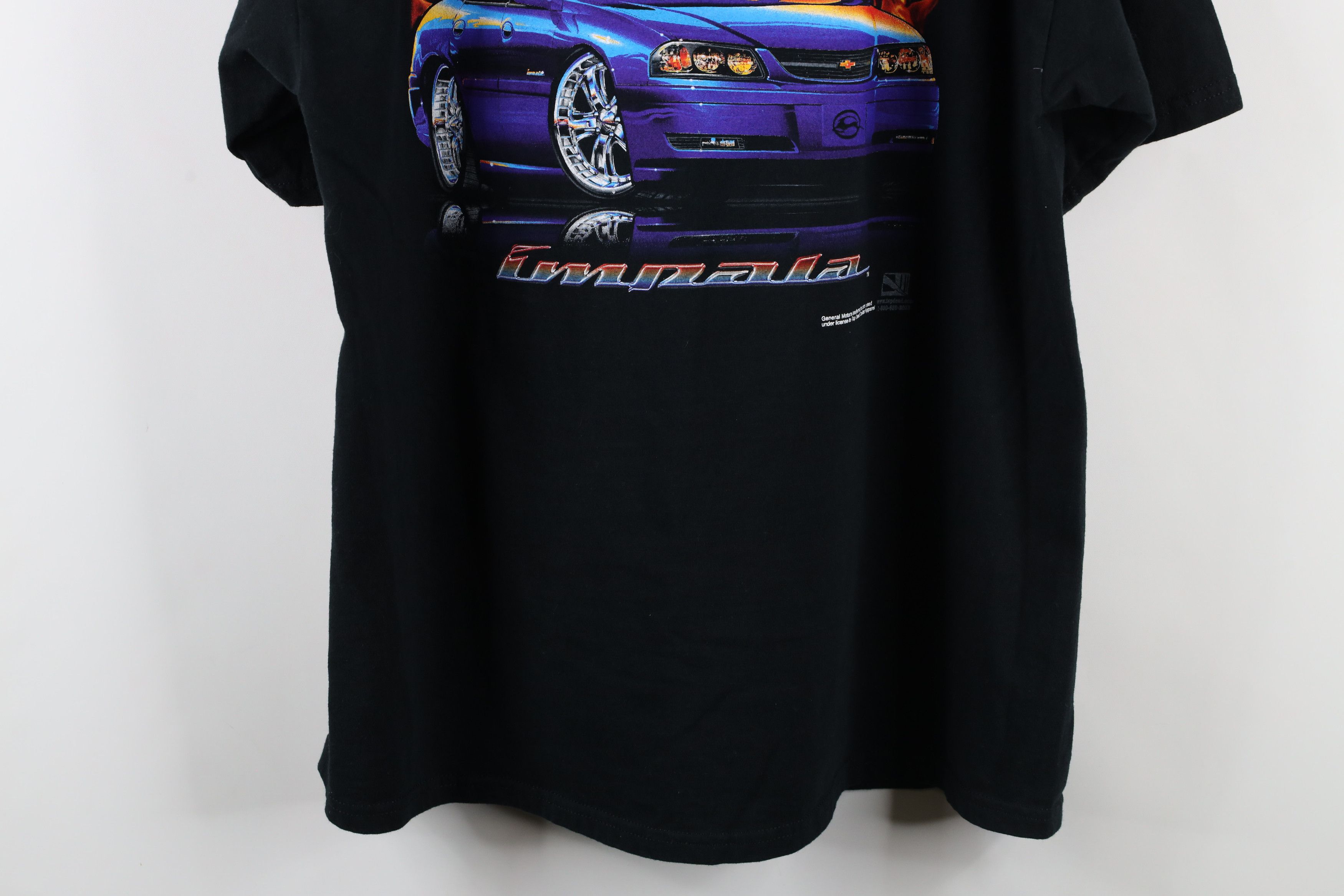 Vintage Vintage General Motors Chevy Impala Fire Flames Car T-Shirt Size US XL / EU 56 / 4 - 10 Thumbnail