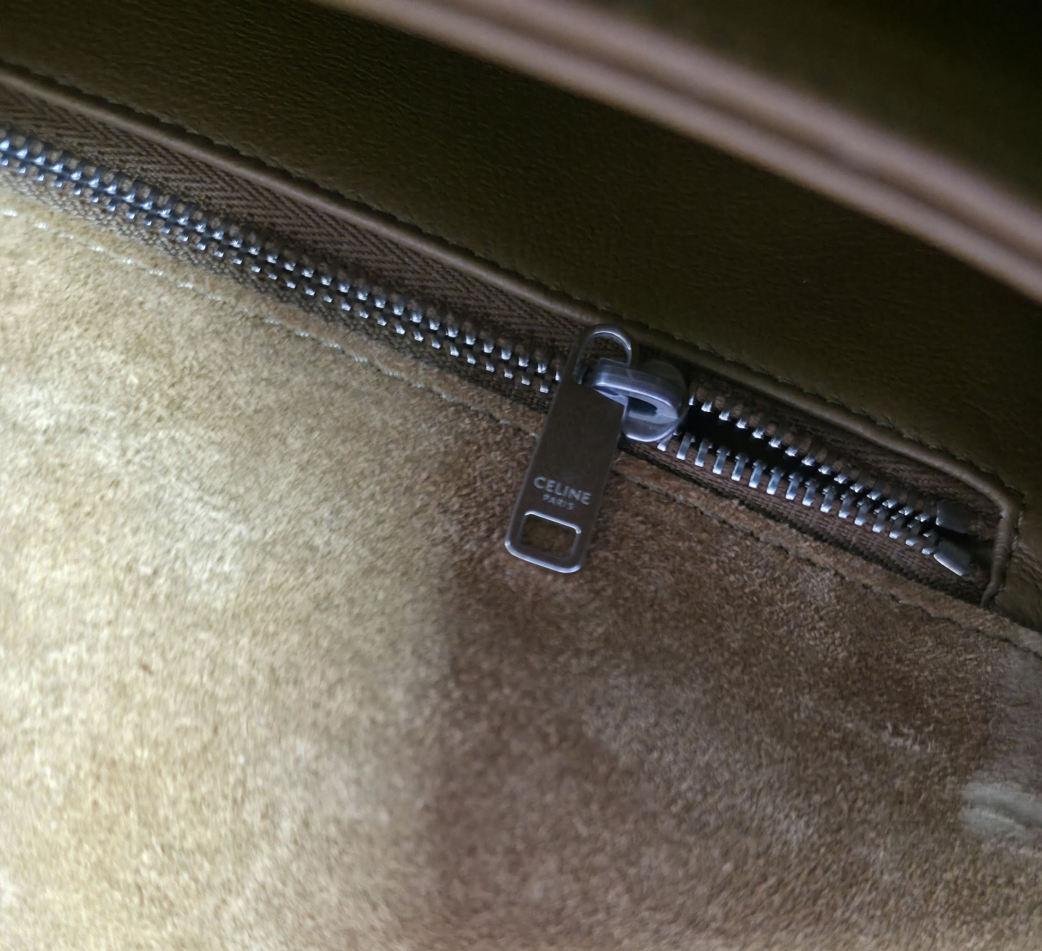 Celine Celine Medium Besace Triomphe in Suede Calfskin Havana Size ONE SIZE - 4 Thumbnail