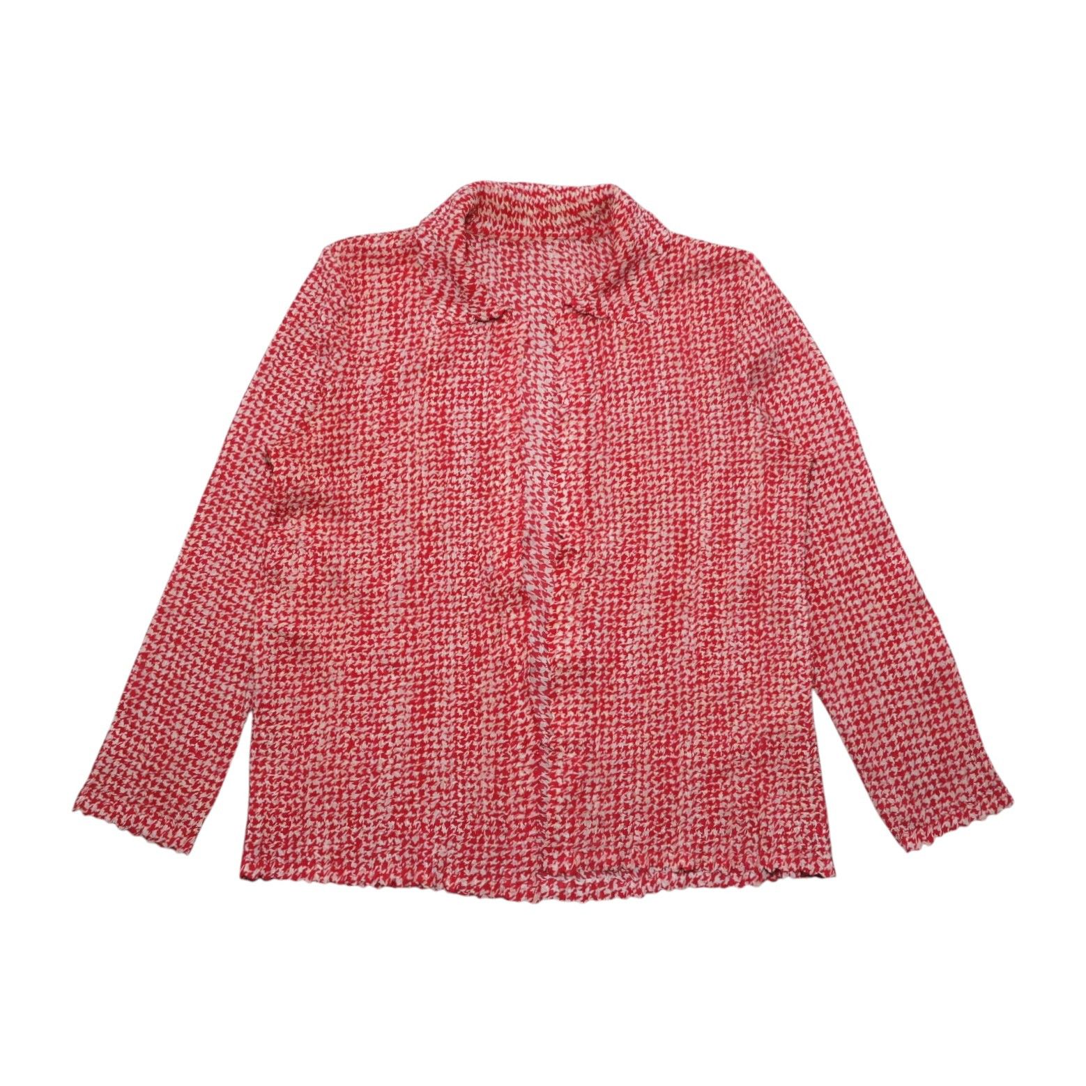 Issey Miyake Issey Miyake Tsumori Chisato "Houndstooth" Wrinkled Cardigan Size US M / EU 48-50 / 2 - 1 Thumbnail