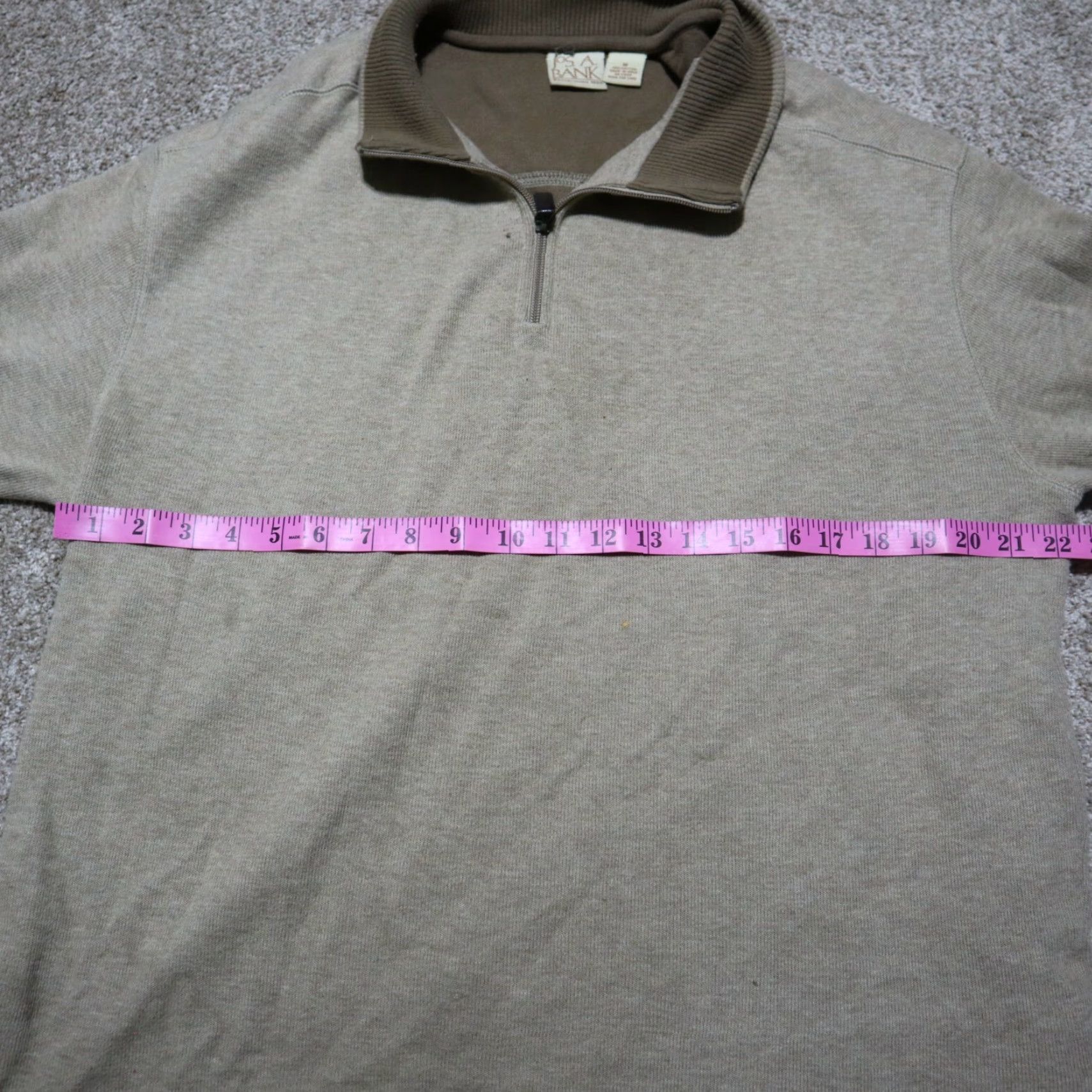 Jos. A. Bank VINTAGE Jos. A. Bank Jacket Brown Winter 1/4 Zip Front Coat Men's Size M Medium Size US M / EU 48-50 / 2 - 4 Thumbnail