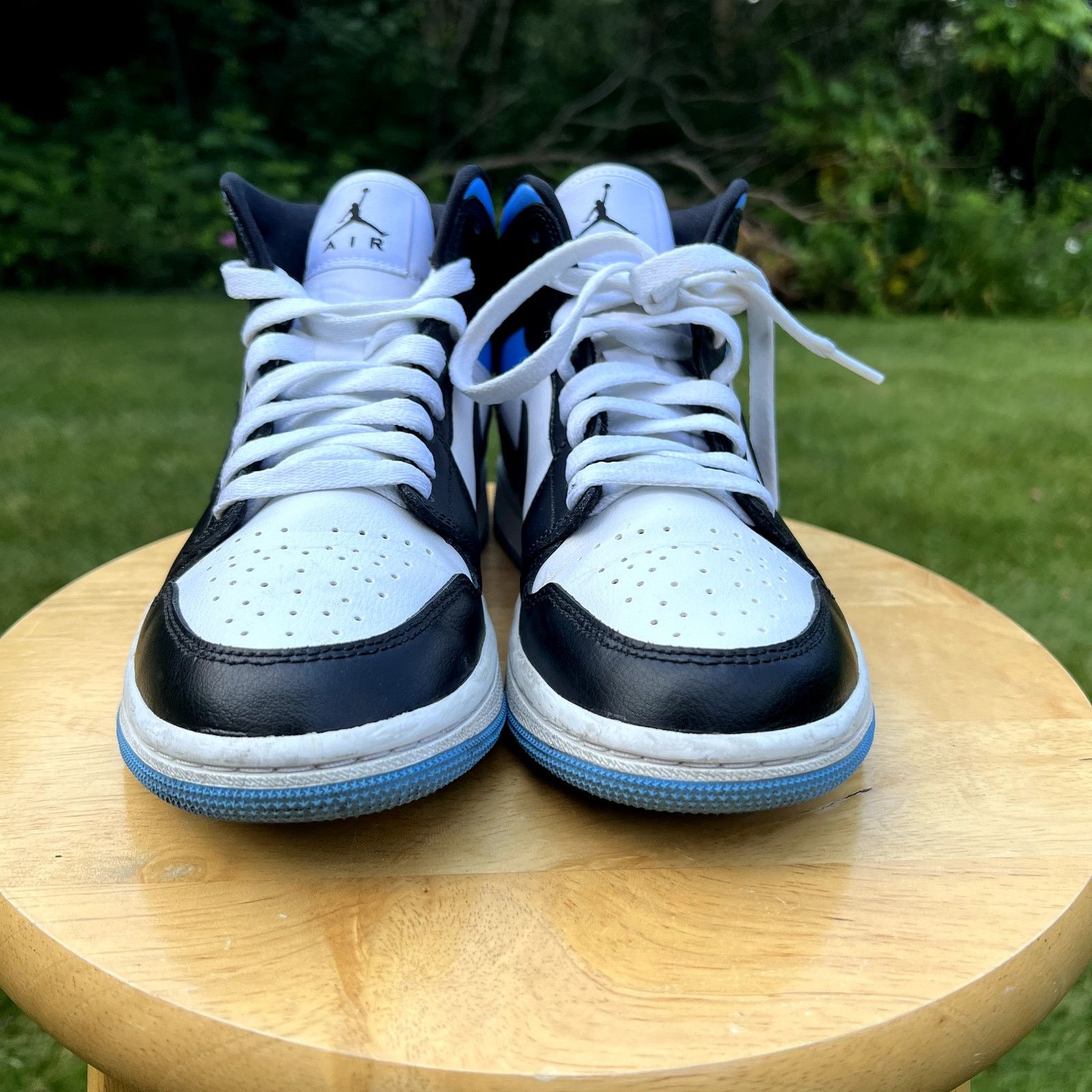 Jordan Brand × Nike Wmns Air Jordan 1 Mid University Blue Women's Shoes - Size 7 Size US 7 / IT 37 - 4 Thumbnail