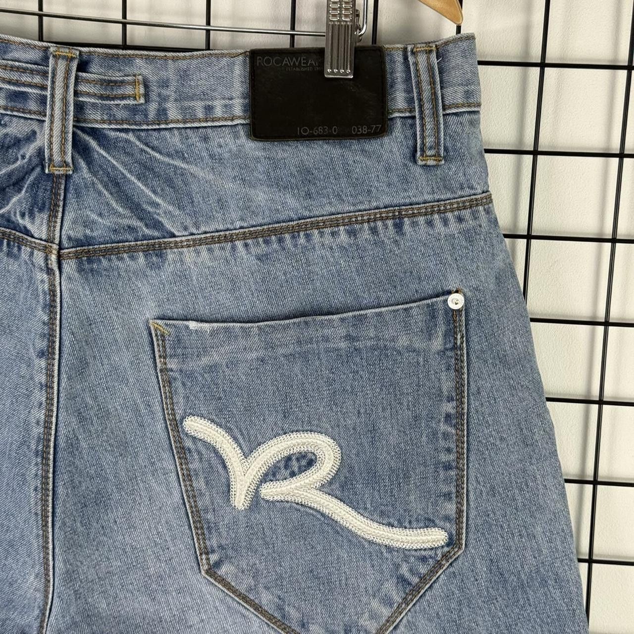 Rocawear Rocawear Rap Hip Hop Shorts Denim Jeans Blue 00s Size US 36 / EU 52 - 3 Thumbnail
