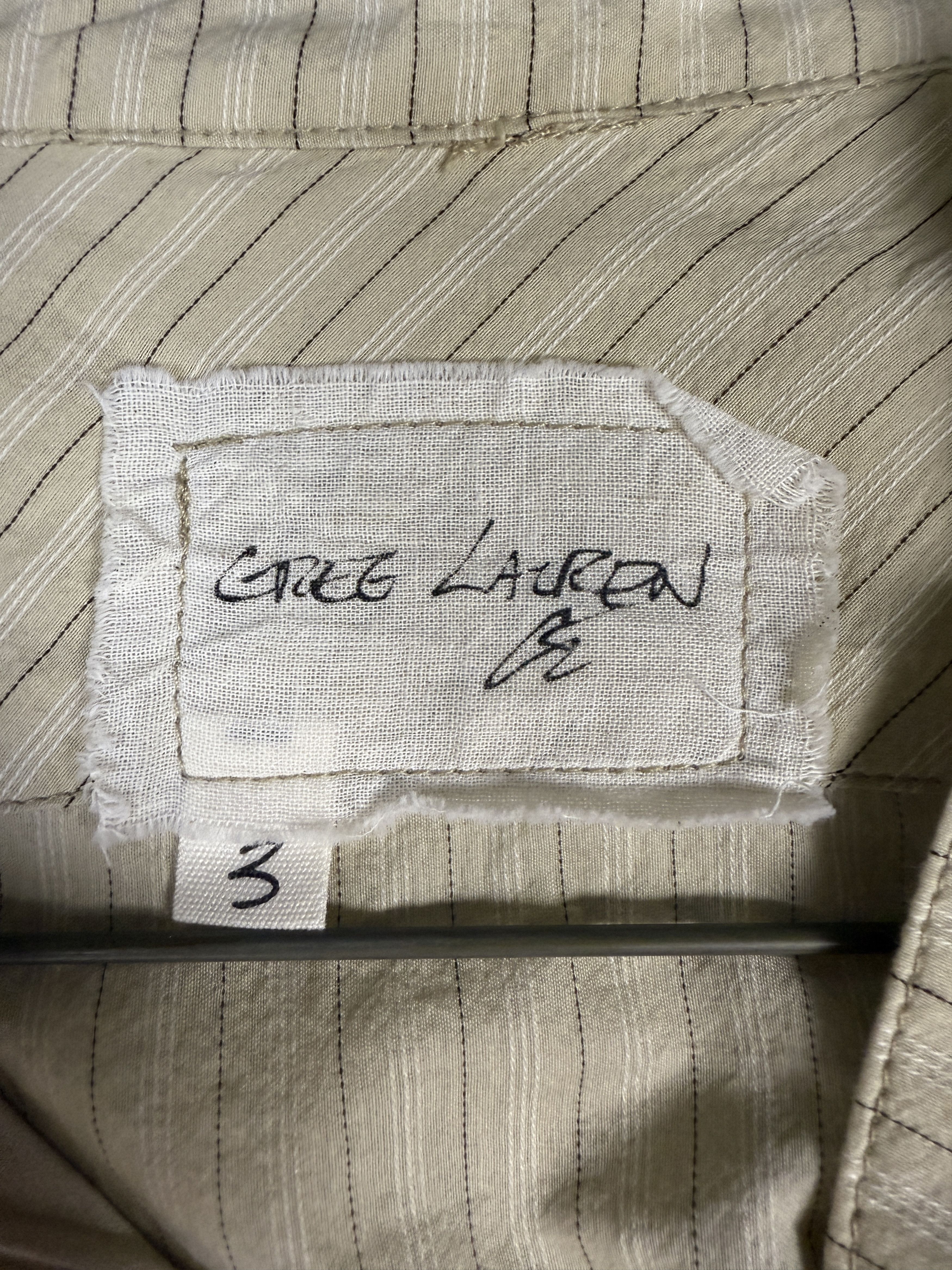 Greg Lauren Greg Lauren Ivory Stripe Classic Studio Shirt Size US L / EU 52-54 / 3 - 4 Thumbnail