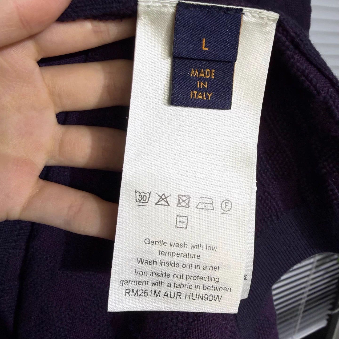 Louis Vuitton LV short-sleeve tee purple Damier embroidered logo SS26 L Size US L / EU 52-54 / 3 - 4 Thumbnail