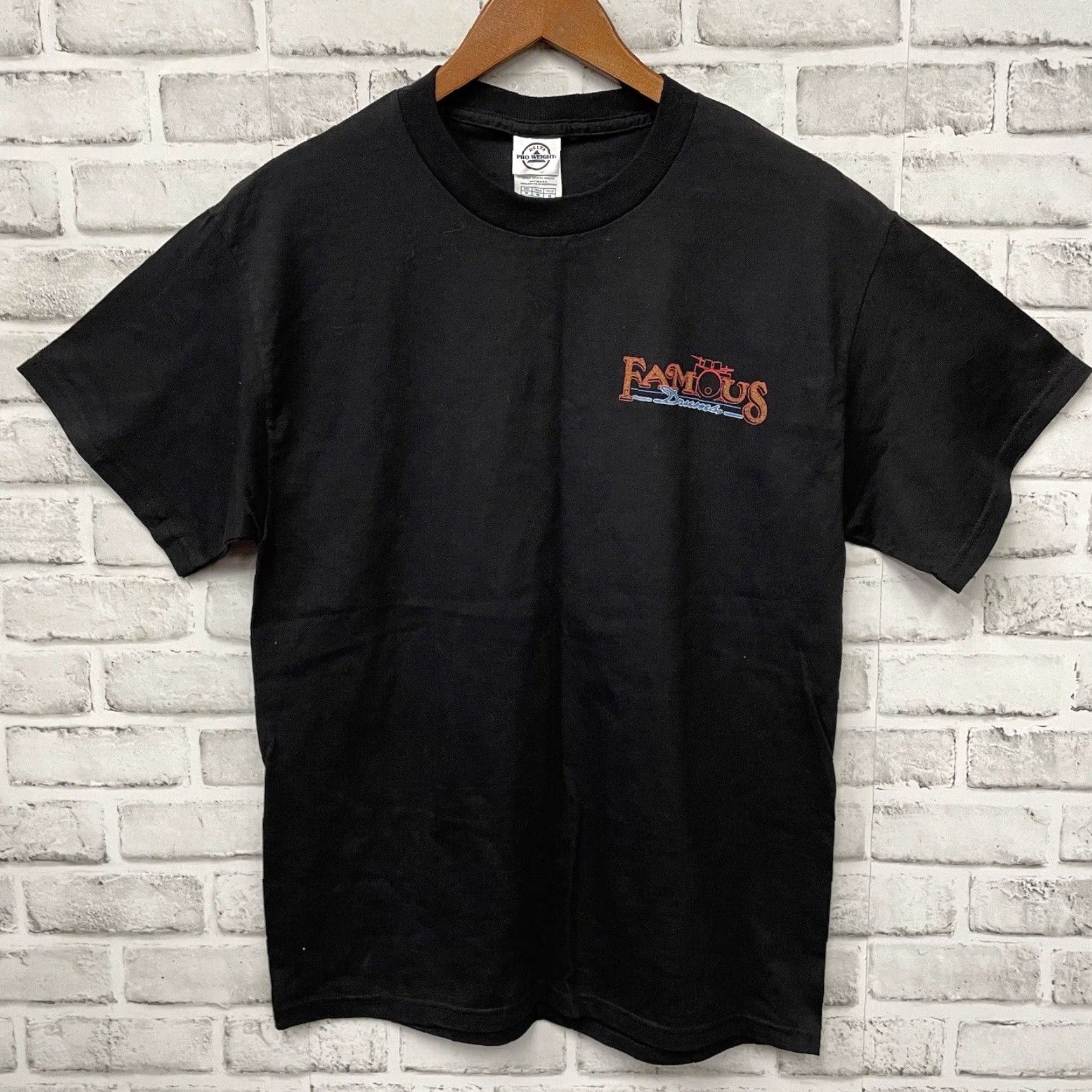 Delta VINTAGE Delta Pro Weight Black Graphic T-Shirt Men Size M Size US M / EU 48-50 / 2 - 2 Thumbnail