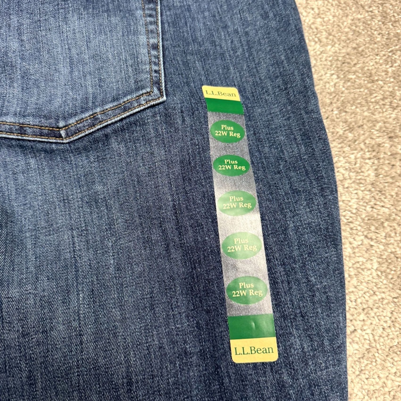 Vintage VINTAGE? Not Vintage. L.L. Bean BeanFlex Favorite Fit Skinny Denim Jeans Womens 22W Blue NWT BeanFlex Jeans Womens 22W Blue Size 40" / US 18 - 5 Thumbnail