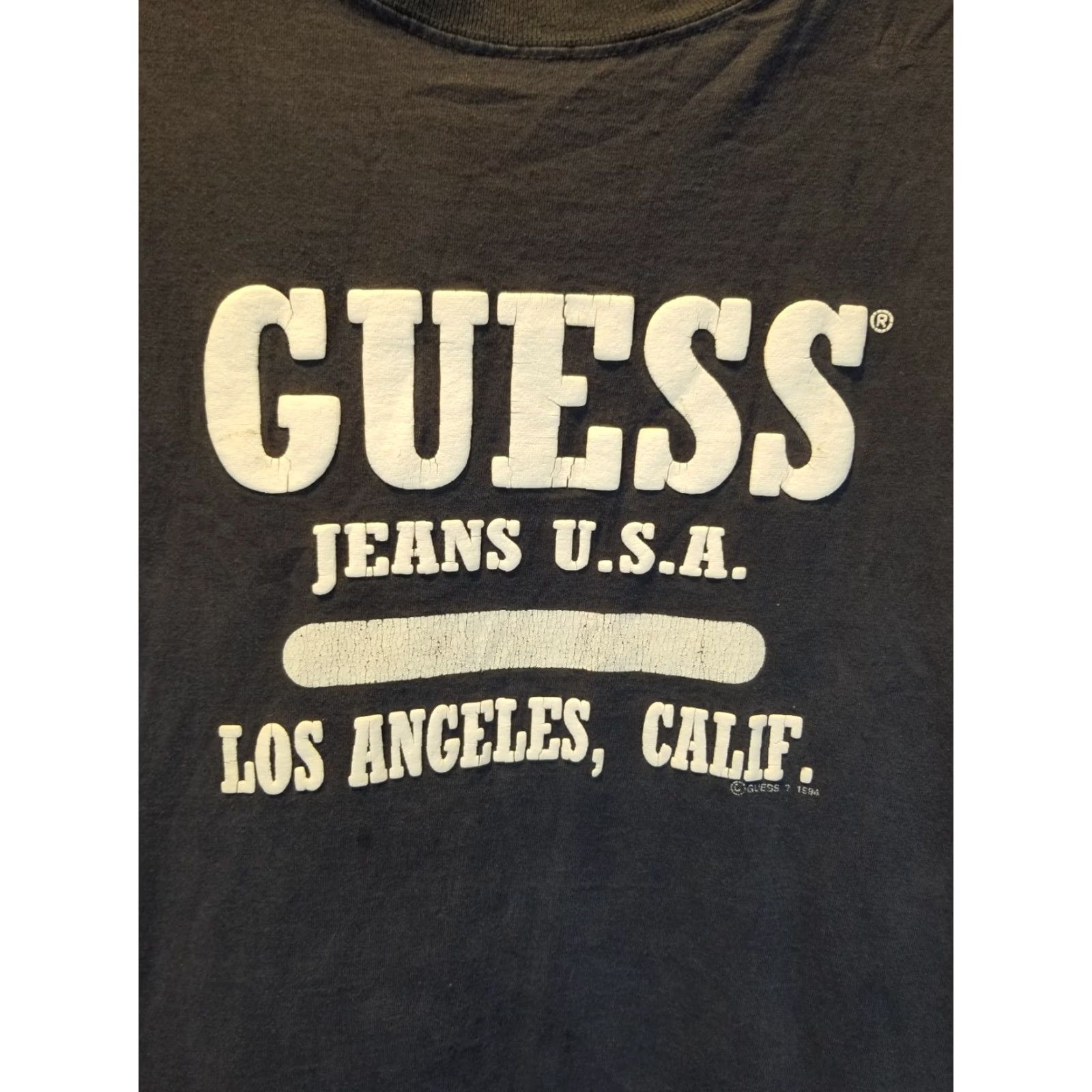Guess VINTAGE GUESS JEANS LOS ANGELES CALIFORNIA NAVY T-SHIRT SZ XL MADE IN USA Men T-Shirt XL Blue Size US XL / EU 56 / 4 - 2 Thumbnail