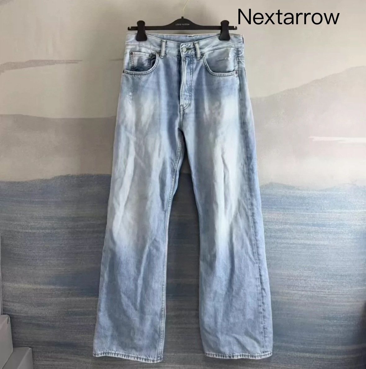Acne Studios Acne studios Washed blue leather jeans 2412-Nextarrow Size US 30 / EU 46 - 1 Thumbnail