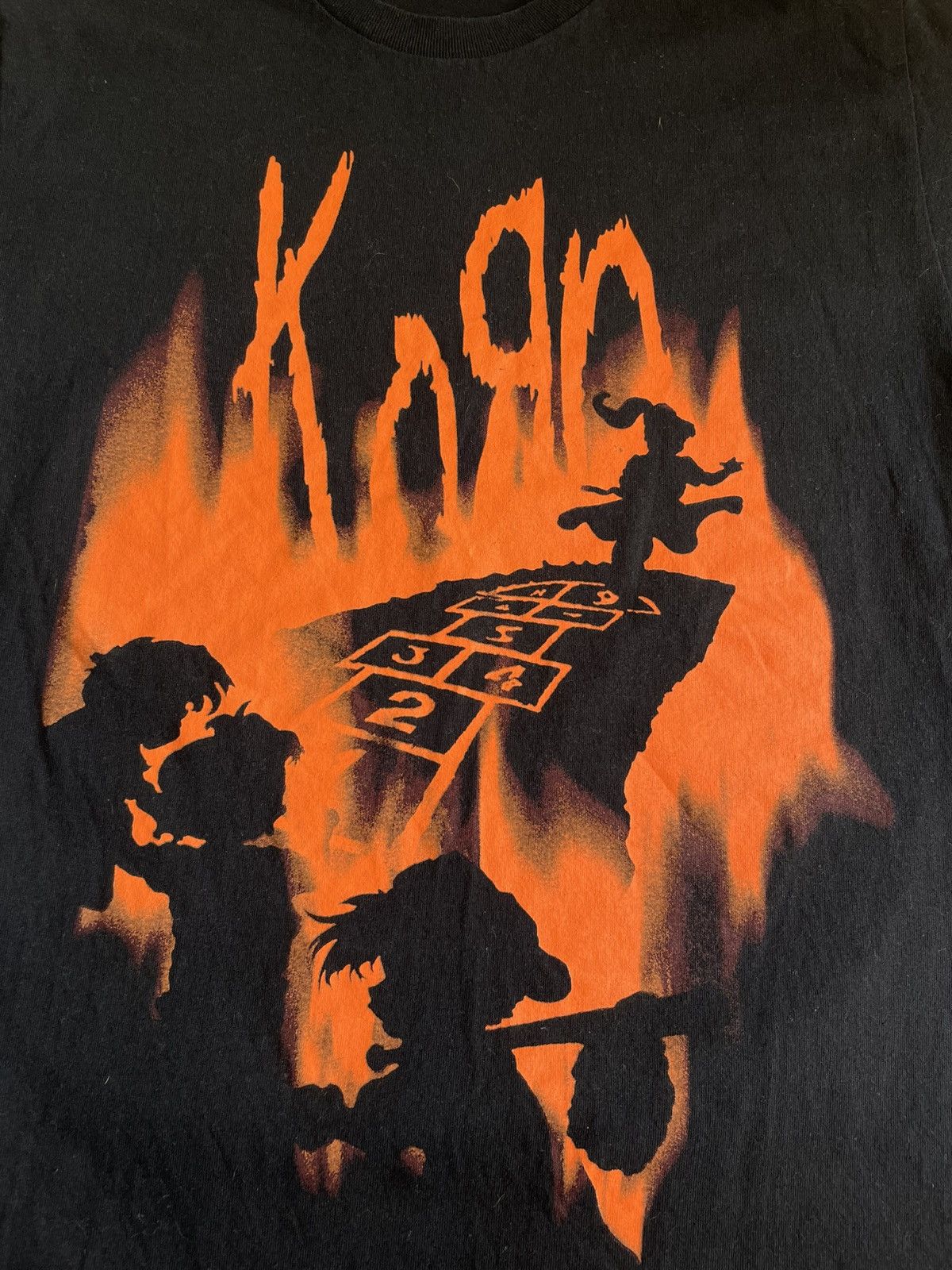 Band Tees × Vintage Rare Korn Hopscotch Flame T-shirt Follow The Leader Hard Roc Size US S / EU 44-46 / 1 - 5 Thumbnail