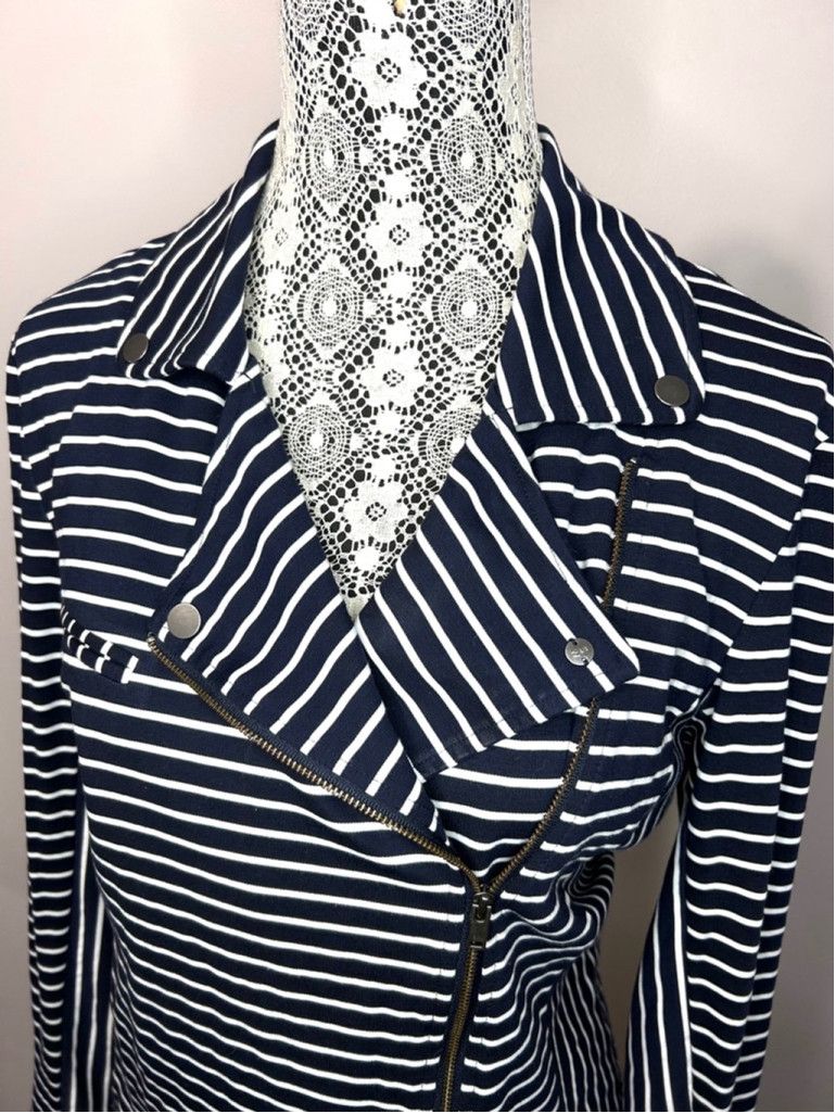 Other Women's Sandwich Jacket, Size L, Navy & White Stripes Size L / US 10 / IT 46 - 4 Thumbnail