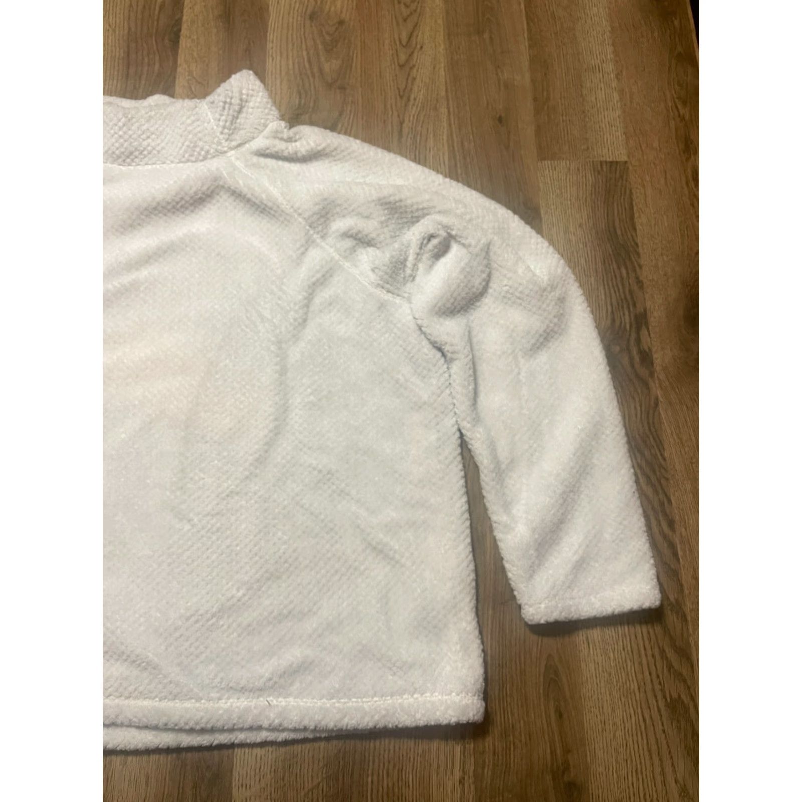 Vintage St. Johns Bay Sweater Women's Size Large White Mock Neck Pullover Size L / US 10 / IT 46 - 4 Thumbnail
