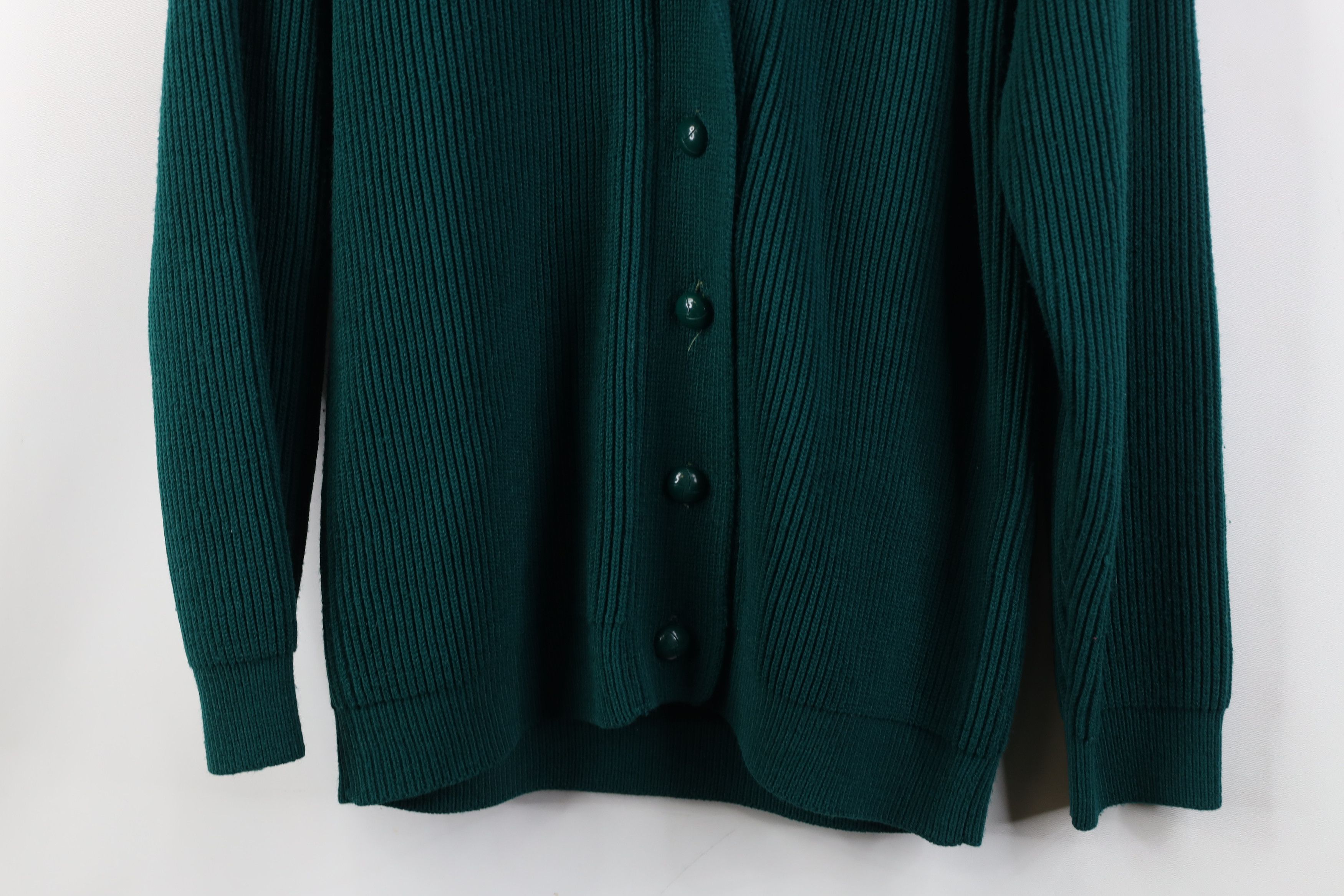 Vintage Vintage 70s Streetwear Blank Chunky Ribbed Knit Cardigan Size M / US 6-8 / IT 42-44 - 6 Thumbnail