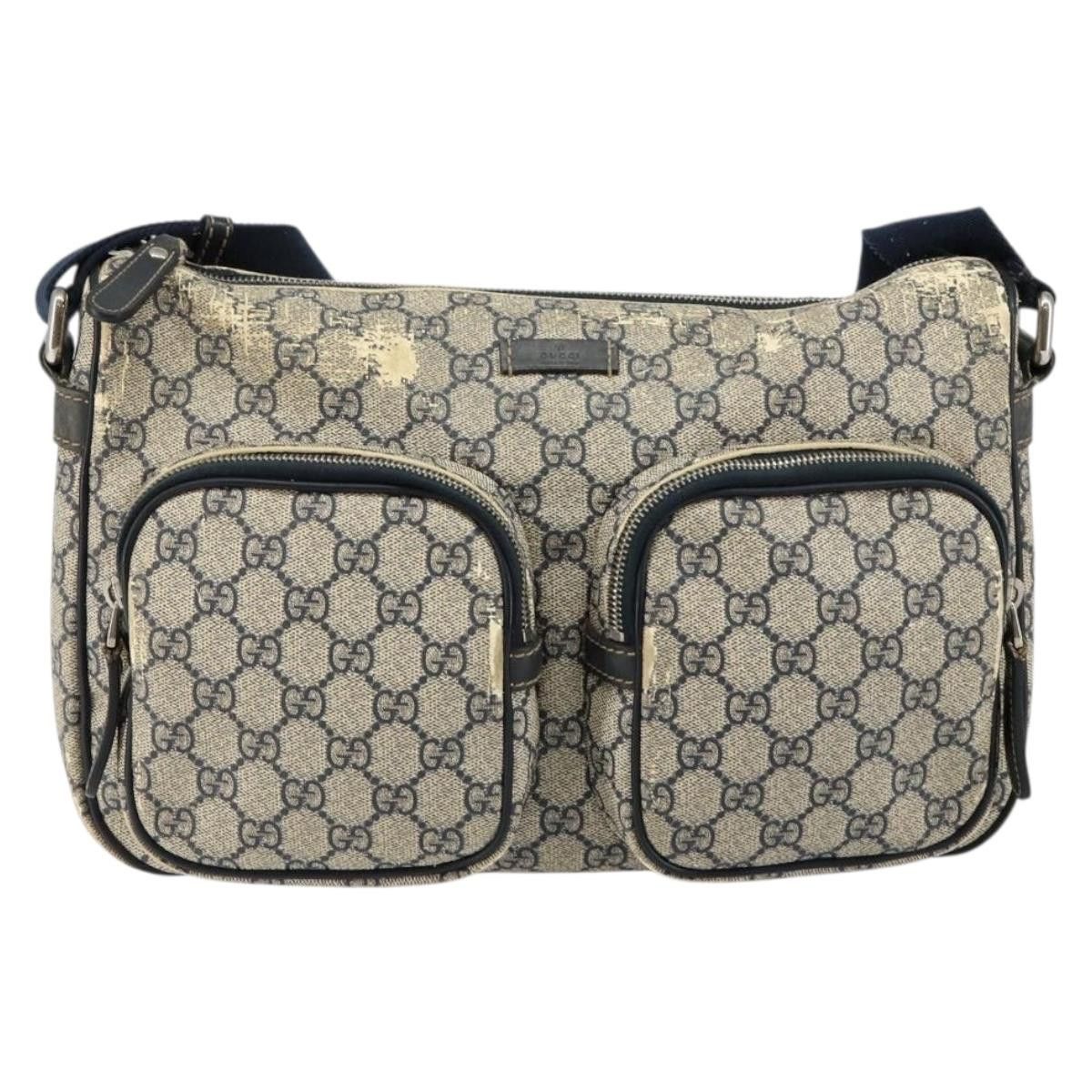 Gucci GUCCI GG Supreme Shoulder Bag Pvc Navy Gold Size ONE SIZE - 2 Thumbnail