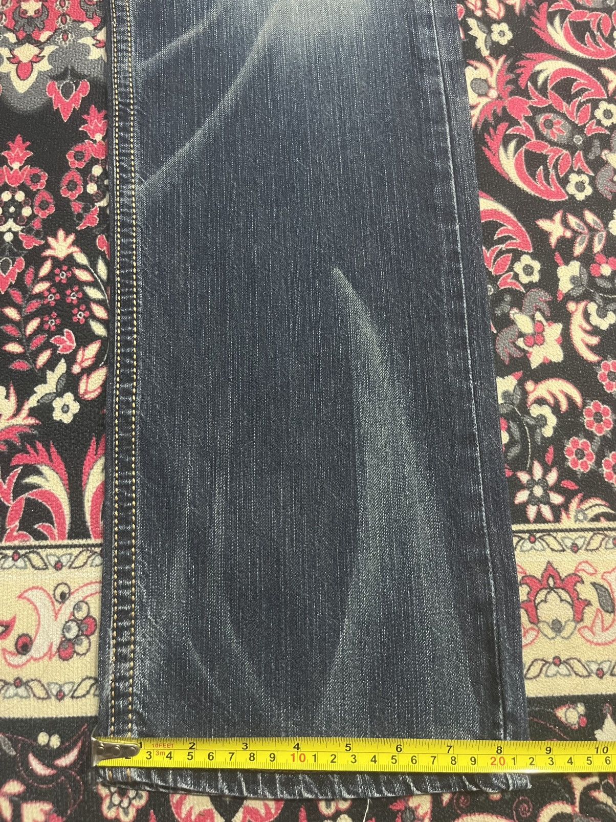Who Decides War Vintage Edwin XV Double Pocket Blue Washed Whisker Rip Jeans Size US 34 / EU 50 - 16 Thumbnail