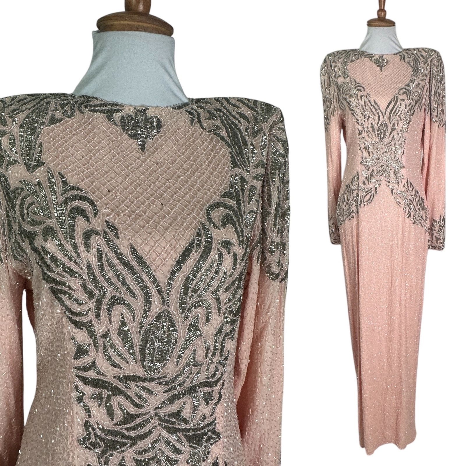 Vintage Vintage NWT deadstock Full Length Pink Formal Gown Dress M Size M / US 6-8 / IT 42-44 - 1 Thumbnail