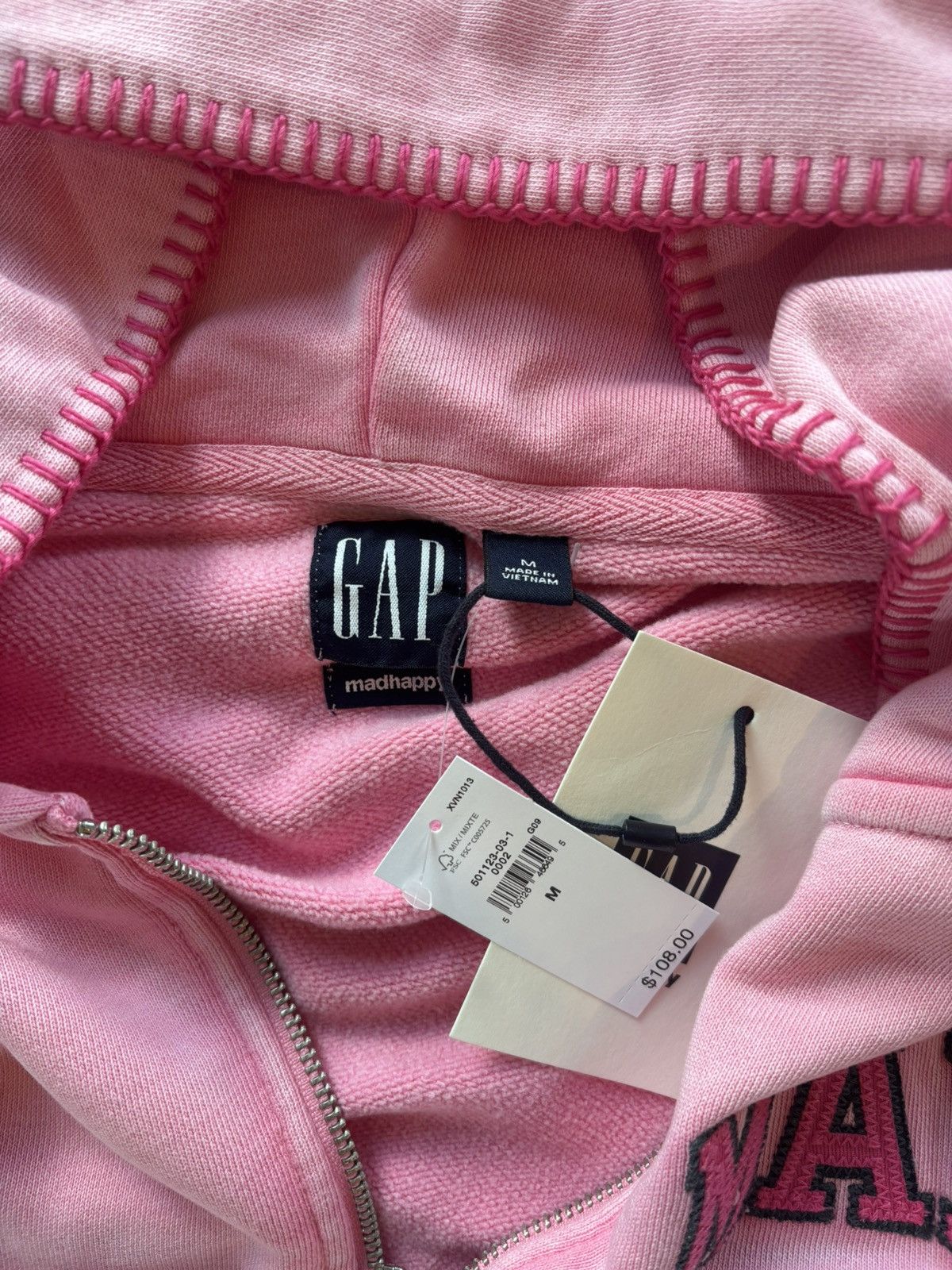 Gap × Madhappy Gap x MadHappy Pink Full Zip Cropped Mad Logo Hoodie Size M / US 6-8 / IT 42-44 - 5 Thumbnail