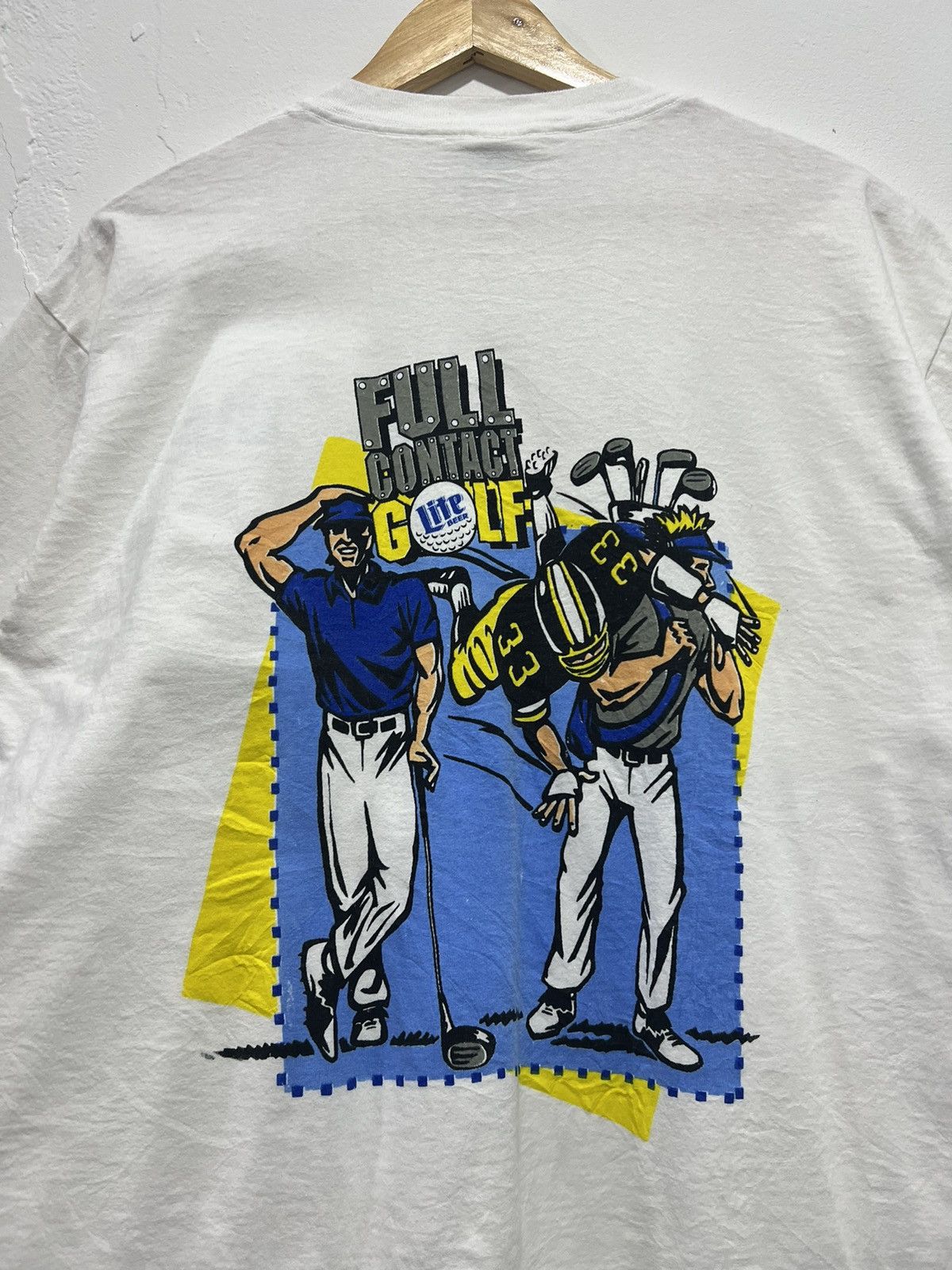 Vintage Vintage 90’s Lite Beer Crazy Backhit Promo Tshirt Size US XL / EU 56 / 4 - 2 Thumbnail