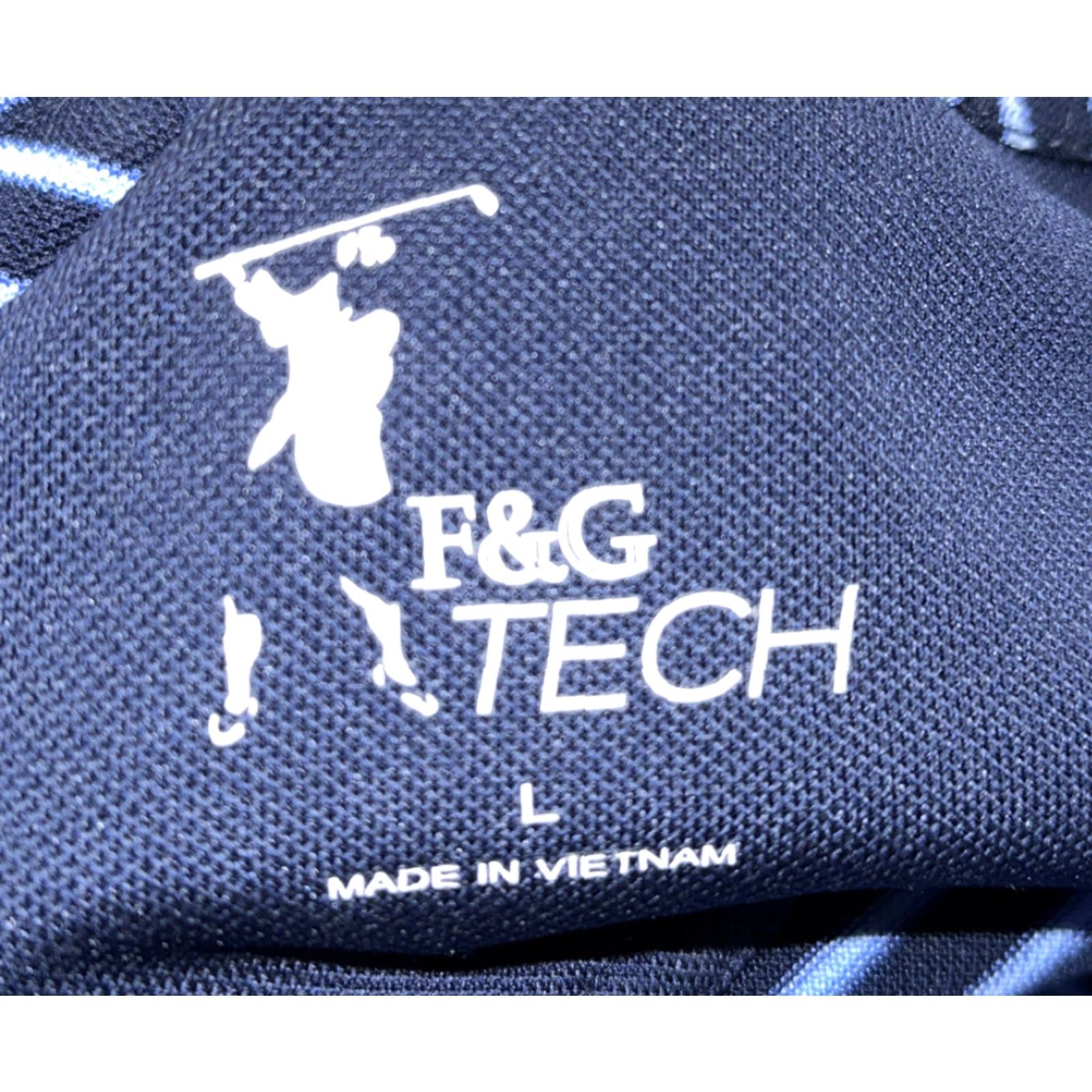 Vintage Fairway And Green Tech Mens Polo Shirt Short Sleeve Striped Blue Golf Size L Size US L / EU 52-54 / 3 - 6 Thumbnail