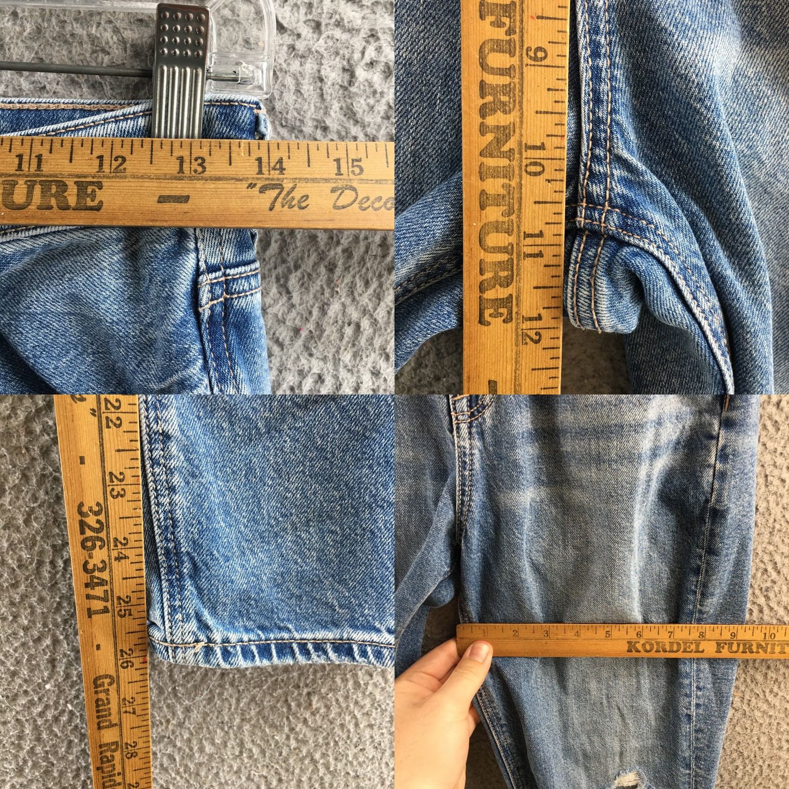 American Eagle Outfitters American Eagle Outfitters Skinny Jeans Womens 2 Short Blue Denim Distressed Zip Pants Jeans Blue Distressed Womens 2 Short Regular Mens Girls Size 26" / US 2 / IT 38 - 8 Thumbnail