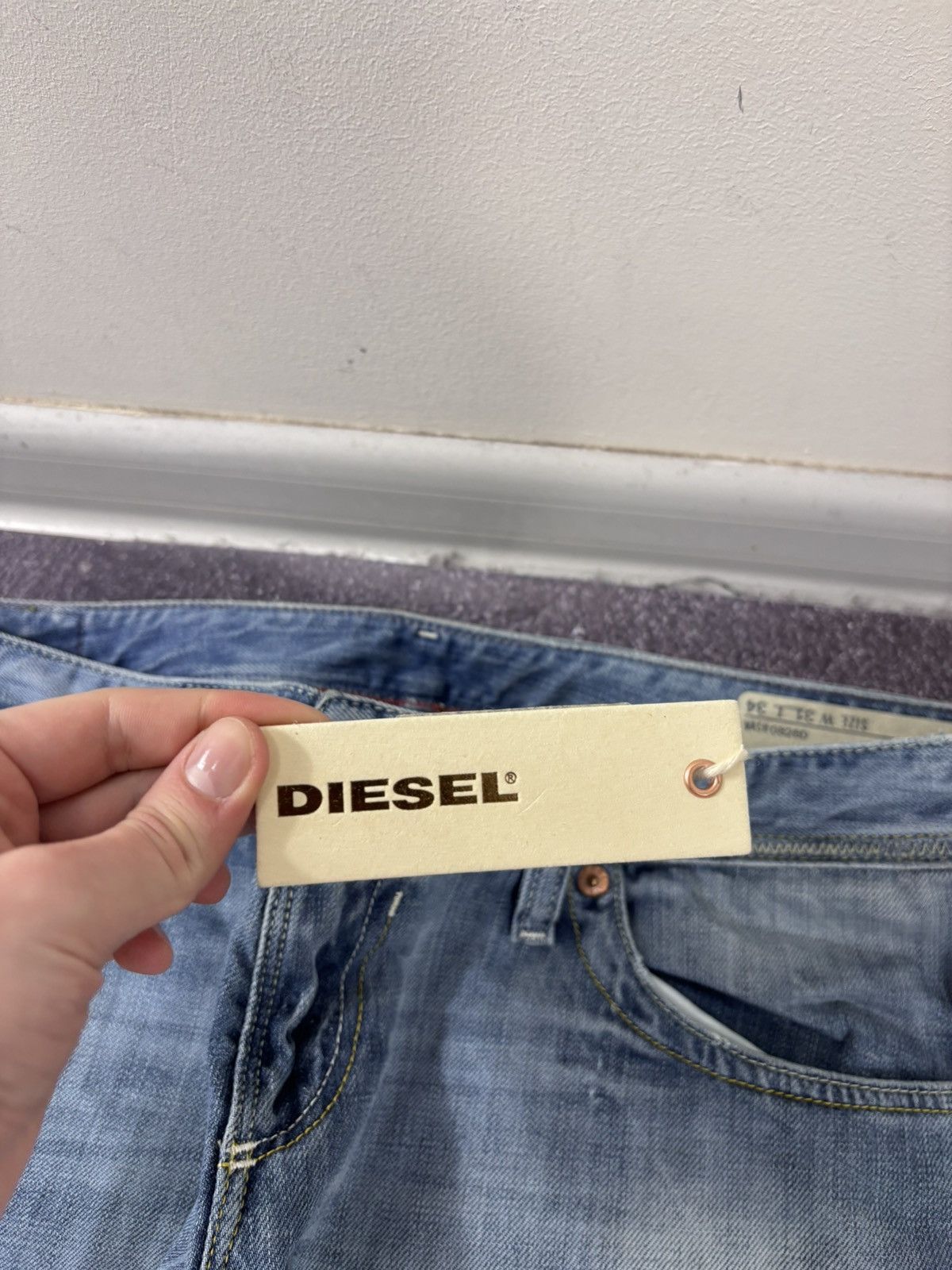 Diesel Diesel Lowky NWT Women’s Regular Straight Blue Denim Jeans Size 31" - 7 Thumbnail
