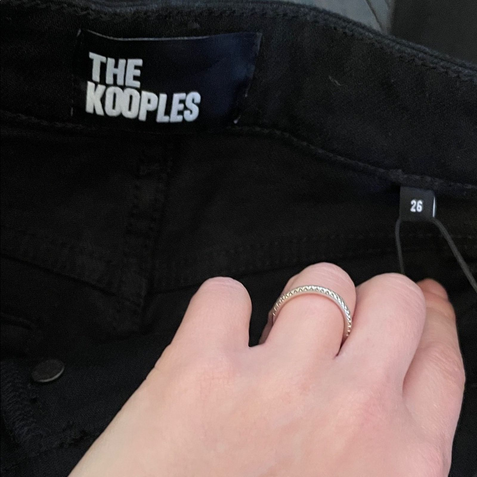 The Kooples $234 msrp nwt the kooples Black Slim vestiaire Jeans sz 26 Size 26" / US 2 / IT 38 - 4 Thumbnail