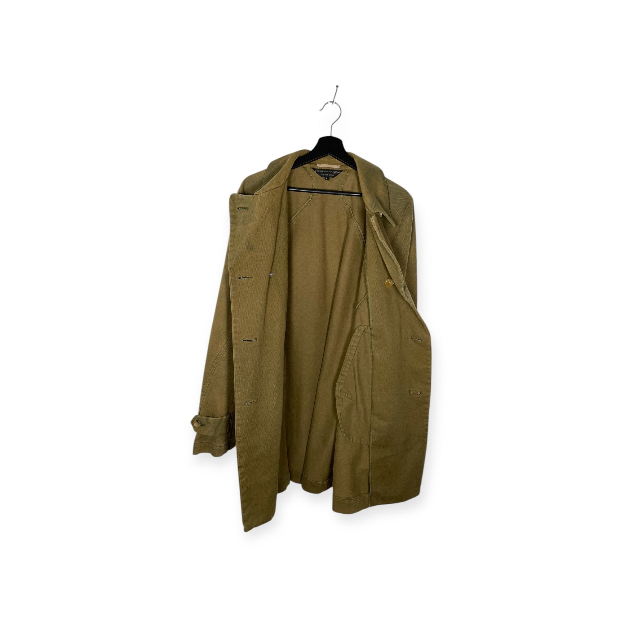 Comme des Garcons Homme Plus AW03 Double Breasted Curved Coat Size US L / EU 52-54 / 3 - 3 Thumbnail