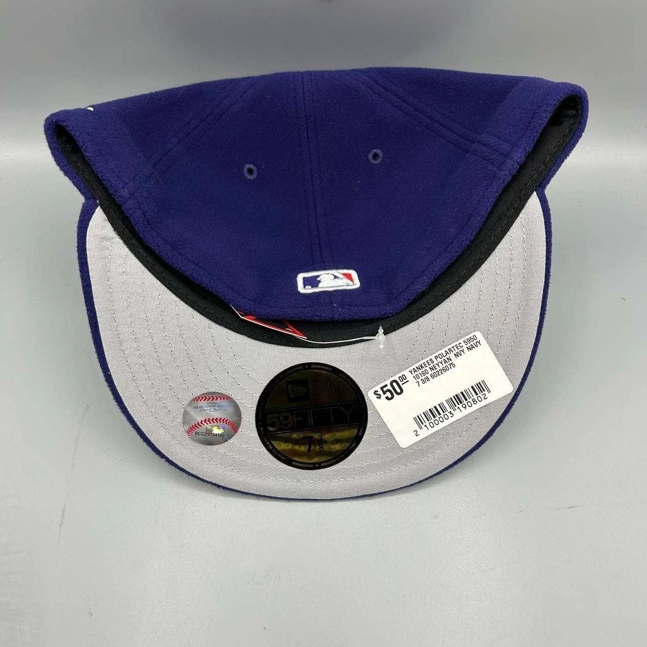 New Era New York Yankees Hat Men 7 3/8 Blue Gray Fitted Cap New Size ONE SIZE - 3 Thumbnail