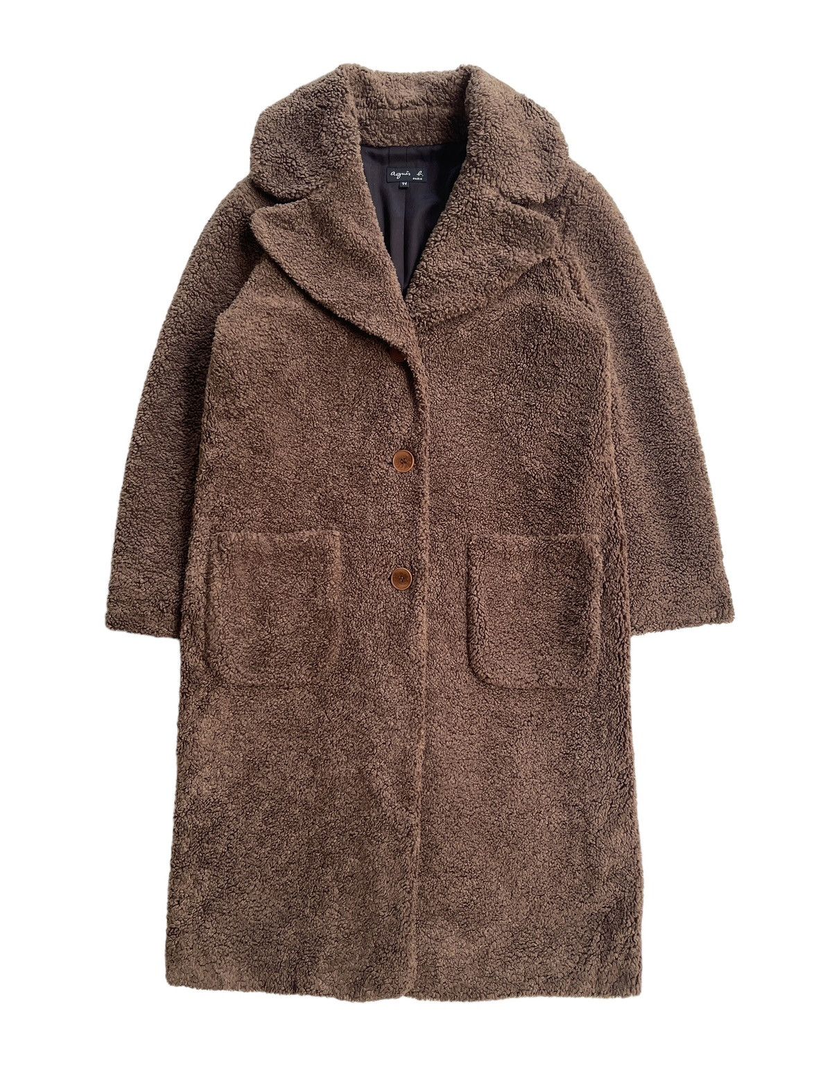 agnes b. Agnes B. Teddy Fleece Jacket LongCoat Size S / US 4 / IT 40 - 1 Thumbnail
