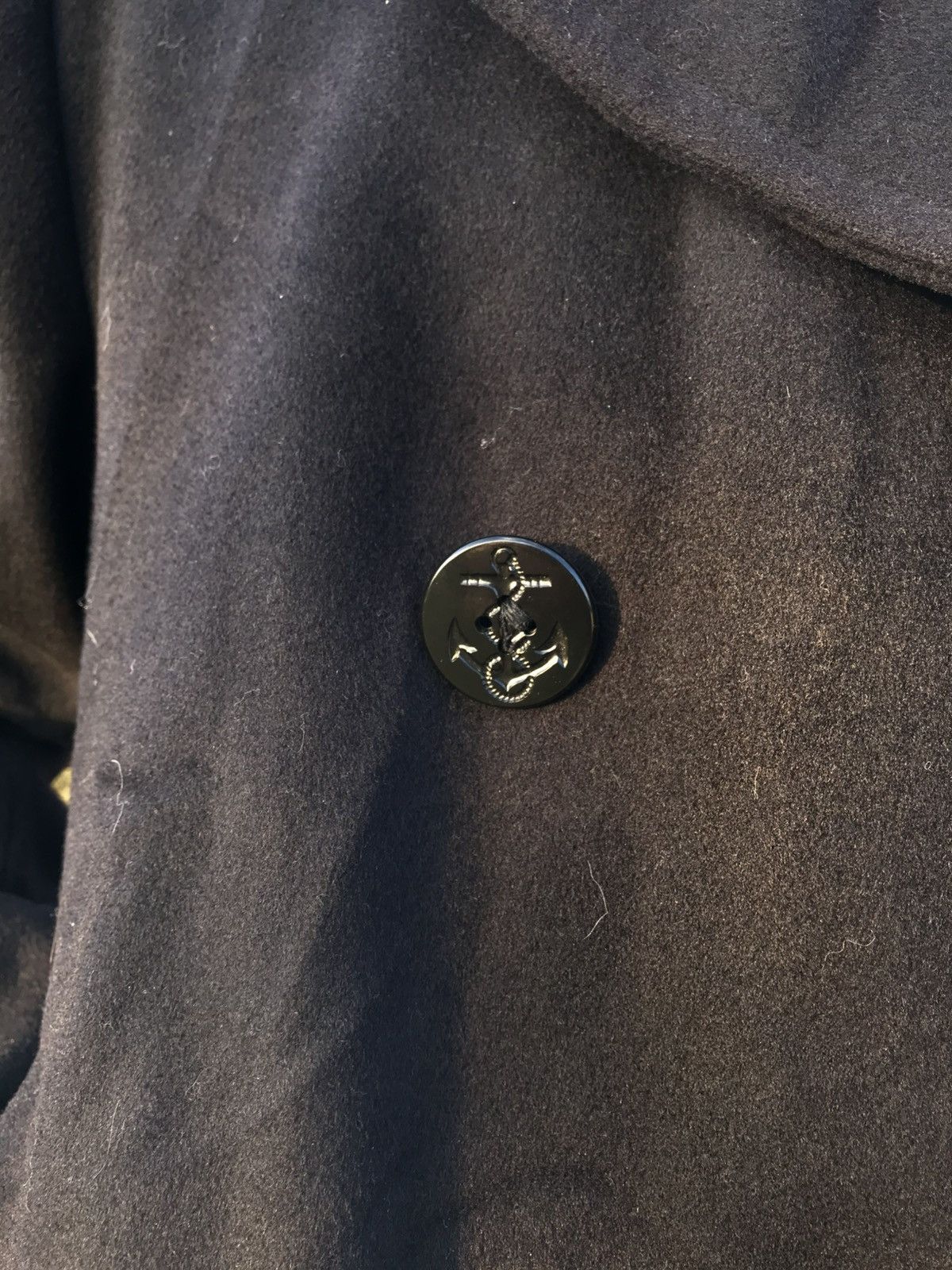 Other US navy pea coat, vintage USN issue beautiful ULSTER COLAR Size US L / EU 52-54 / 3 - 4 Thumbnail