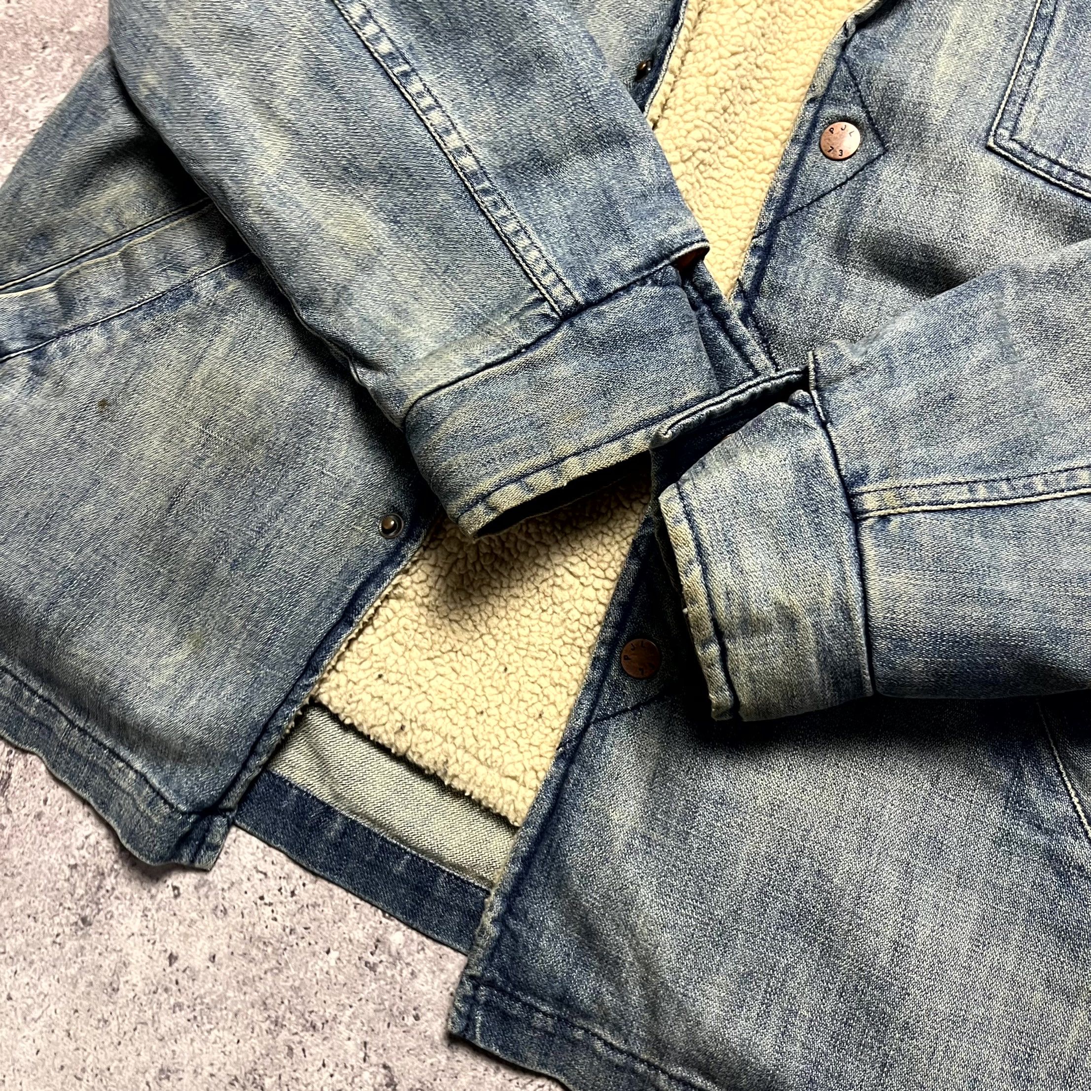 Pepe Jeans Pepe Jeans Sherpa Denim Washed Blue Trucker Jacket Size M Size US M / EU 48-50 / 2 - 6 Thumbnail