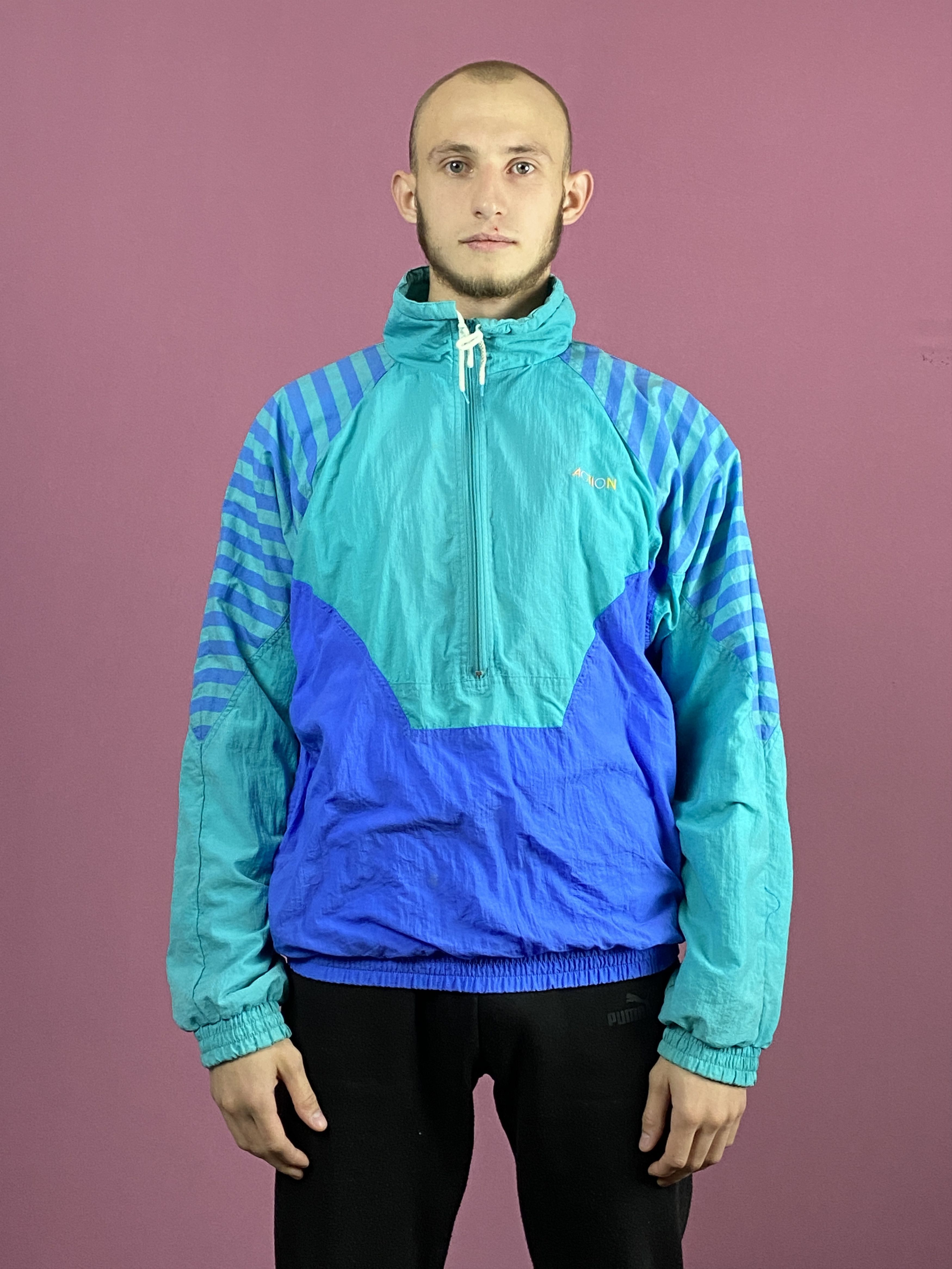 Vintage 90s Action Vintage Men's Windbreaker Jacket - Size L Size US L / EU 52-54 / 3 - 1 Thumbnail