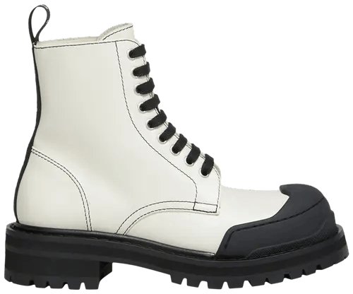 Marni o1w1db11225 Dada Combat Boots in White/Black Size US 7 / IT 37 - 1 Thumbnail