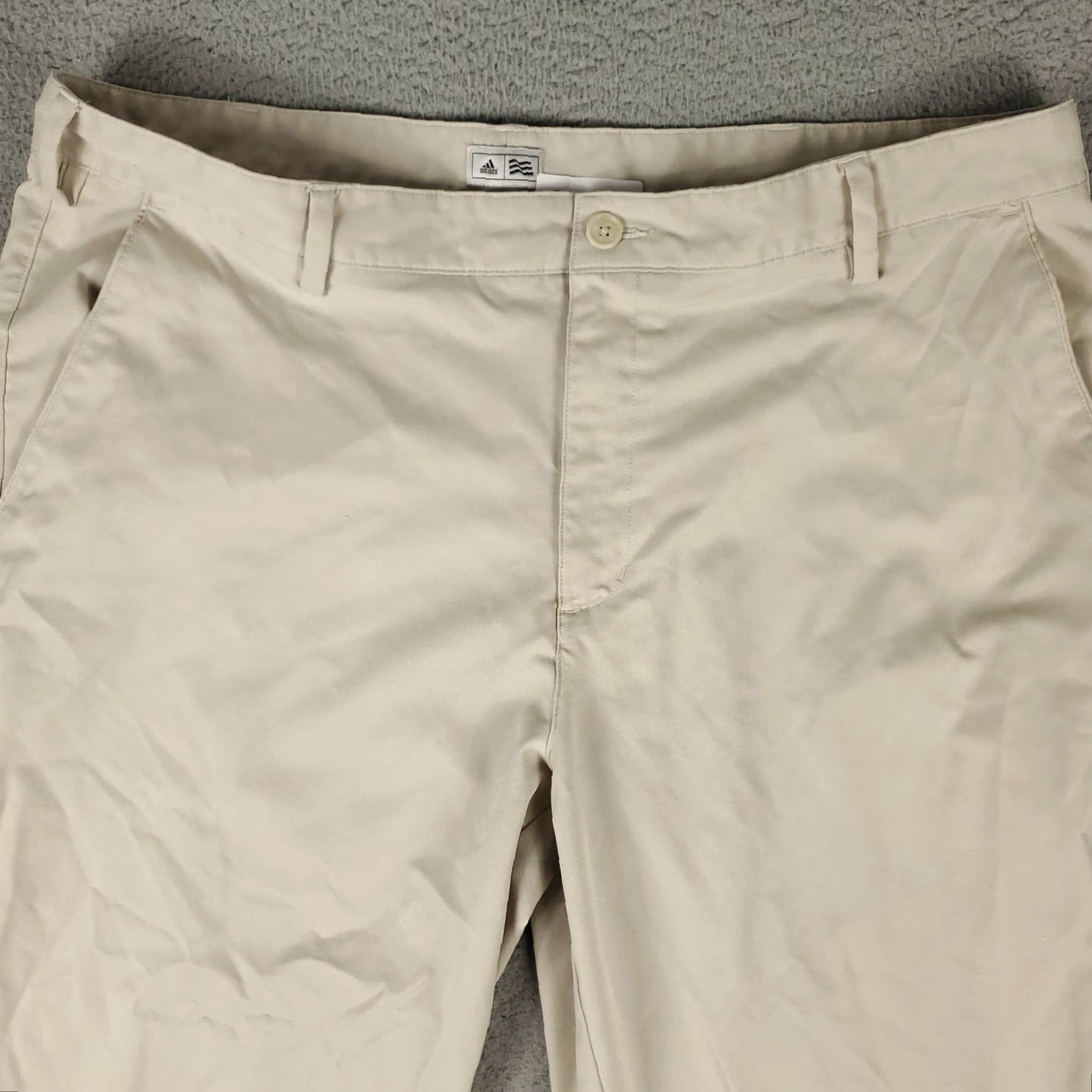 Adidas Adidas Pants Mens 38x32 Beige Casual Golf Flat Front Chino Trousers Zip Front Flat-Front Jeans? Size US 38 / EU 54 - 2 Thumbnail