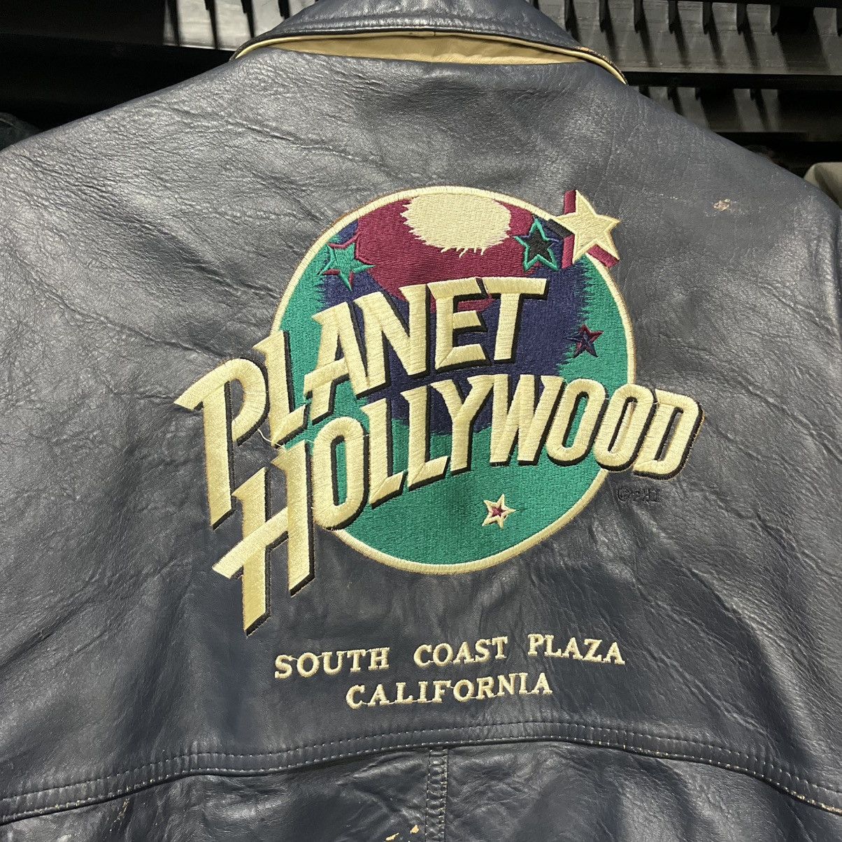 Planet Hollywood Vintage 90s Planet Hollywood California Leather Jacket XL Size US XL / EU 56 / 4 - 14 Thumbnail