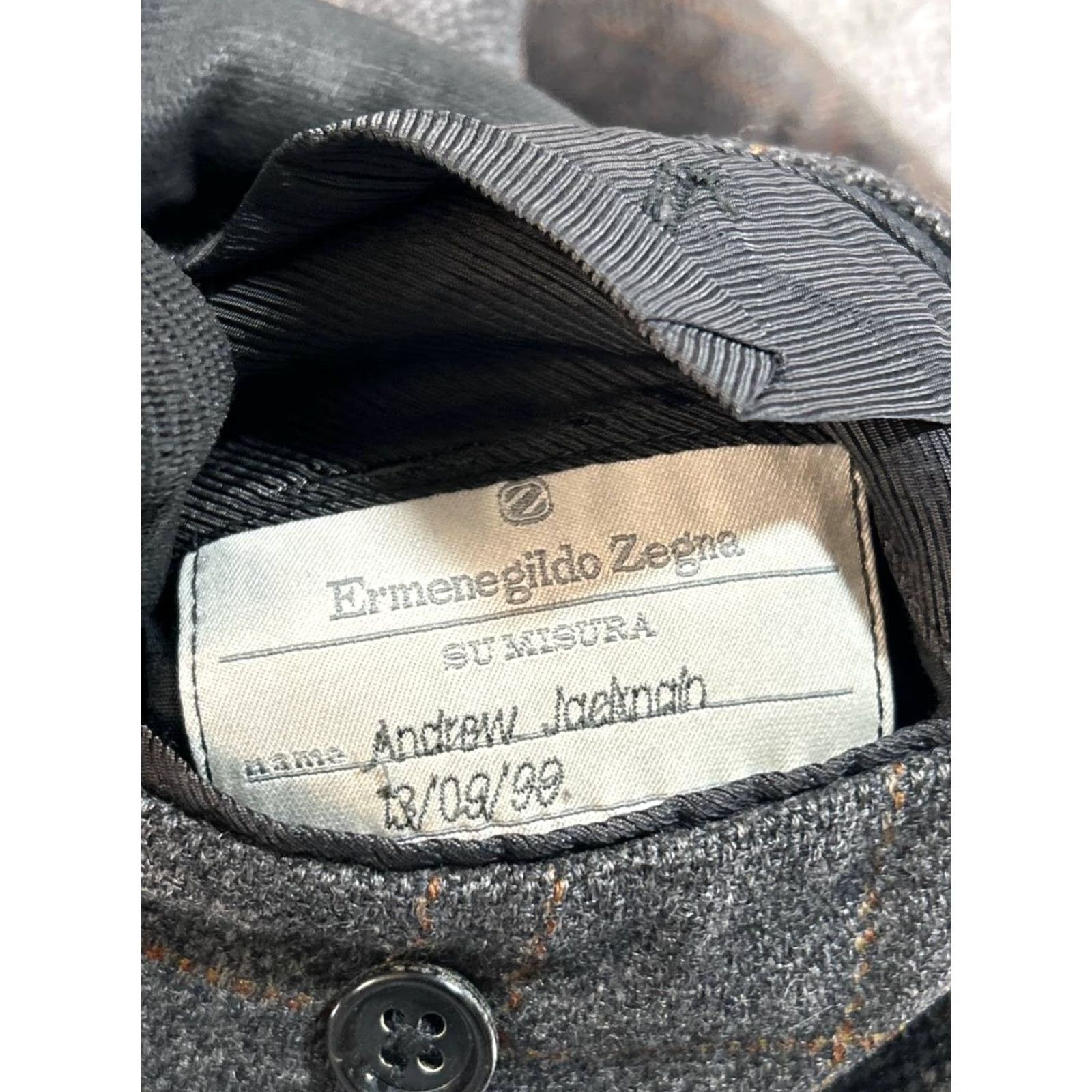 Ermenegildo Zegna Ermenegildo Zegna Blazer Sports Coat Mens 42 Gray Wool Cashmere 2 Piece Tweed Double-Vented Notch Lapel Plaid Regular Single-Breasted Two-Button Size 42R - 5 Thumbnail